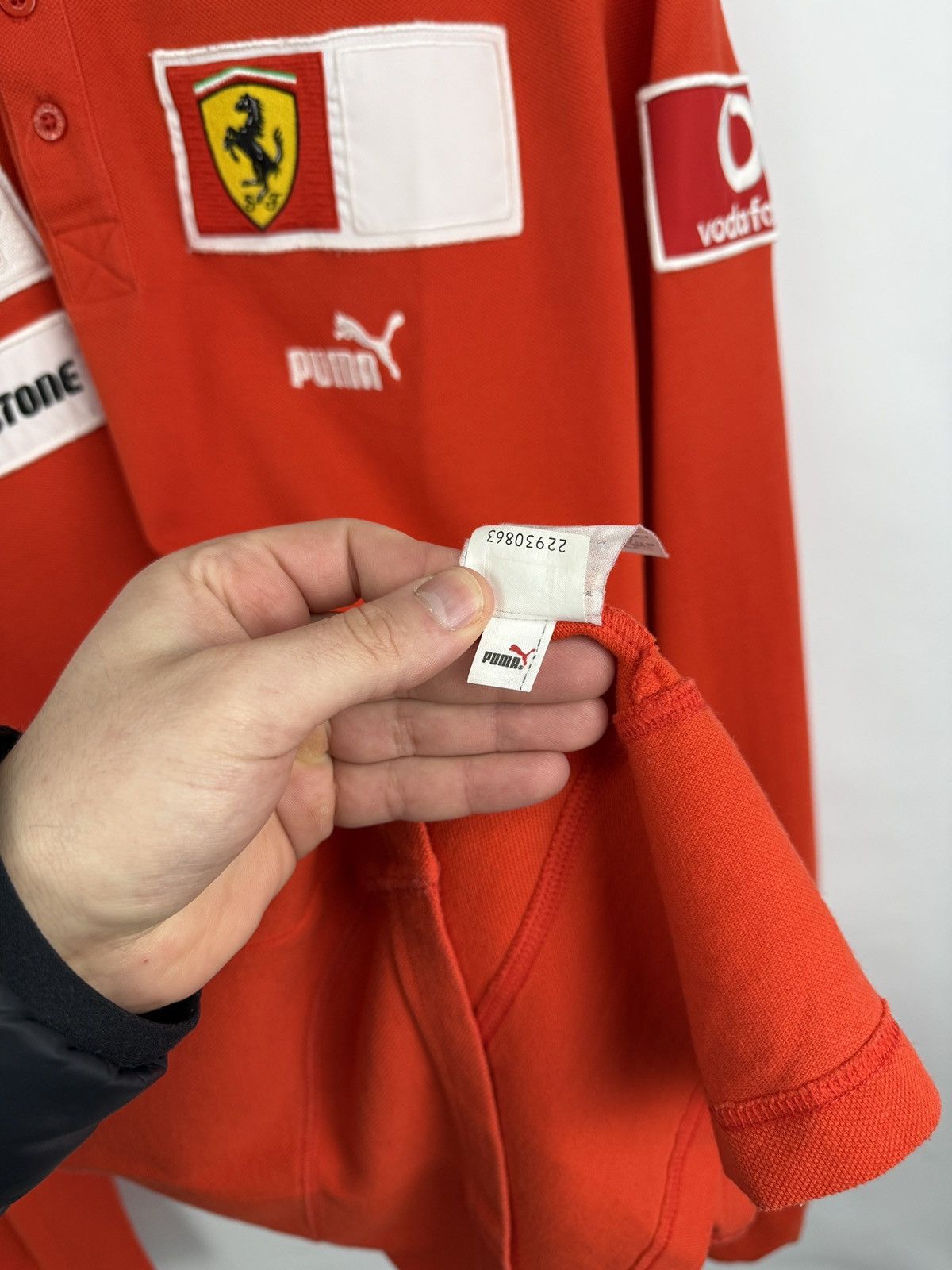 Ferrari × Puma 🇮🇹 Vintage 00s Puma Ferrari Vodafone Bridgestone Schumacher Size US XXL / EU 58 / 5 - 10 Thumbnail