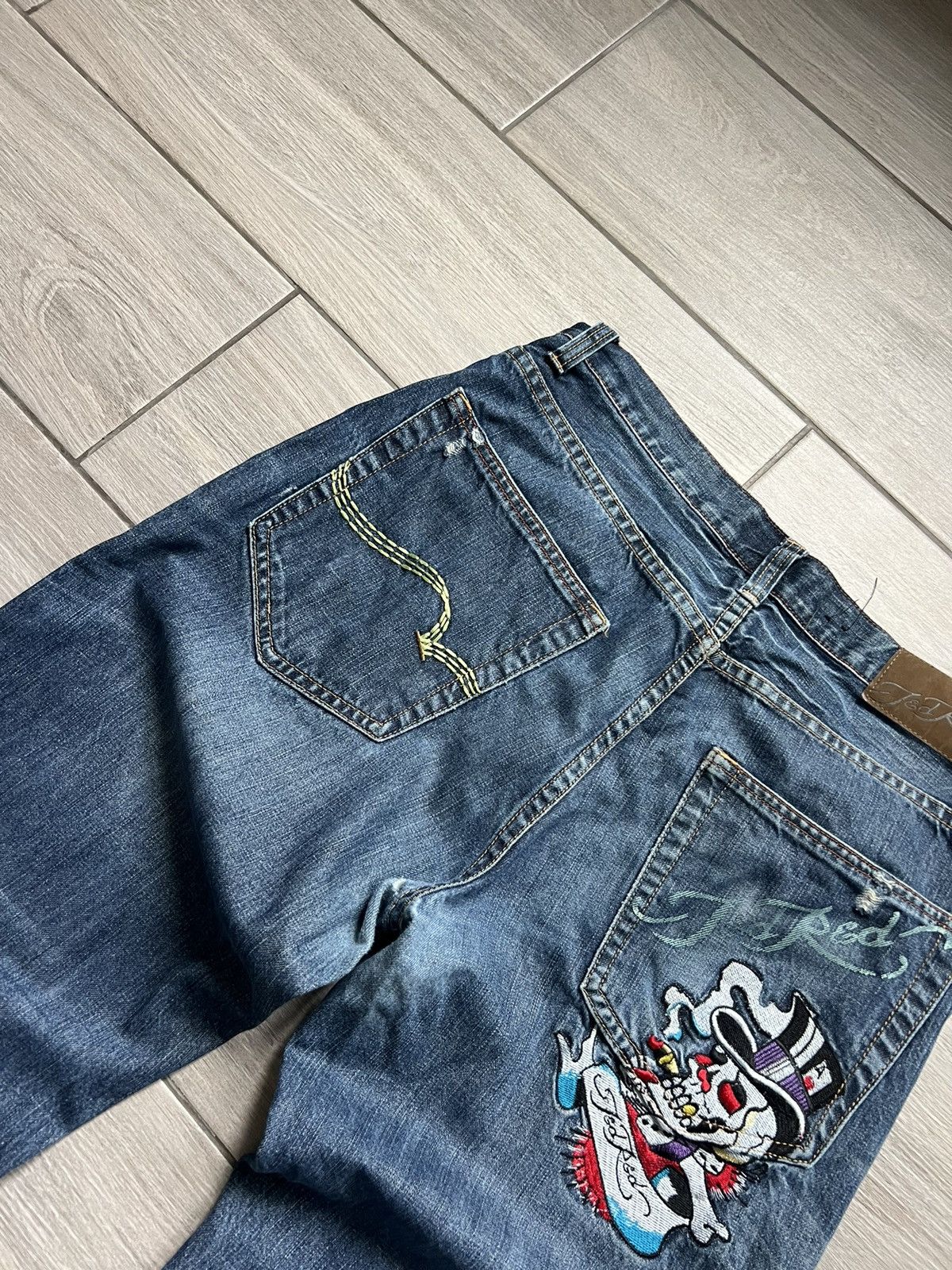 Ed Hardy Vintage Style Ed Hardy Jeans Pants Y2K Avangarde Size US 34 / EU 50 - 4 Thumbnail