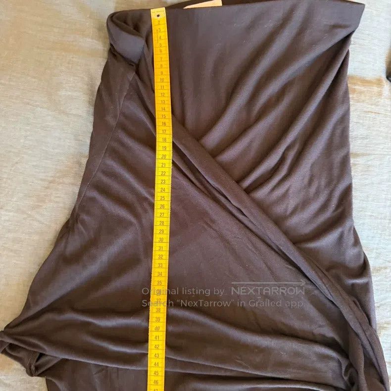 Helmut Lang Helmut Lang size M Made in USA Draped Asymmetric Modal Skir Size 25" / US 0 / IT 36 - 7 Thumbnail