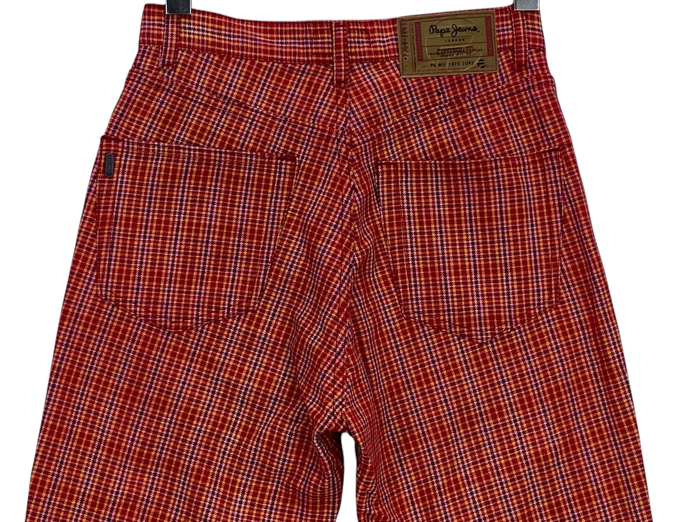 Pepe Jeans Straight Leg Denim Jeans Checkered Jeans Pants Size US 26 / EU 42 - 5 Thumbnail