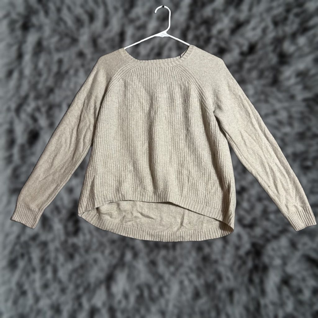 J.Crew Womens Medium Wool Blend Grandpacore Factory Warmspun Swingy Elbow Patch Sweater Size M / US 6-8 / IT 42-44 - 1 Thumbnail