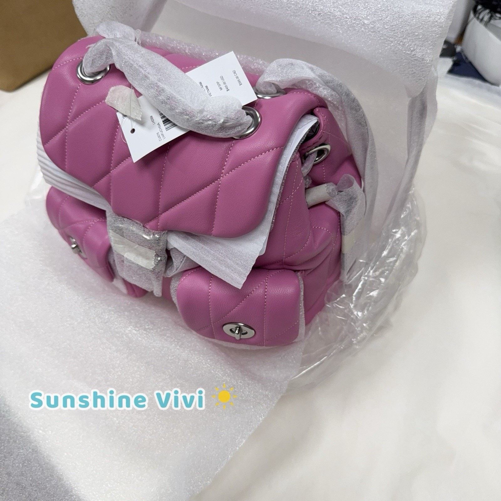Coach NWT Coach Tabby Backpack Pillow Fuschia Leather CU076 Size ONE SIZE - 6 Thumbnail