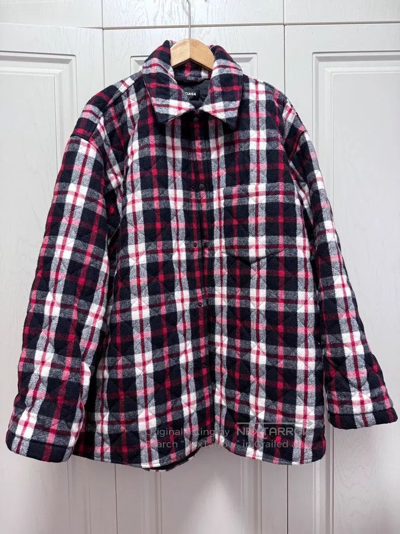 Balenciaga Balenciaga Loose Plaid Wool Coat Size US S / EU 44-46 / 1 - 1 Thumbnail