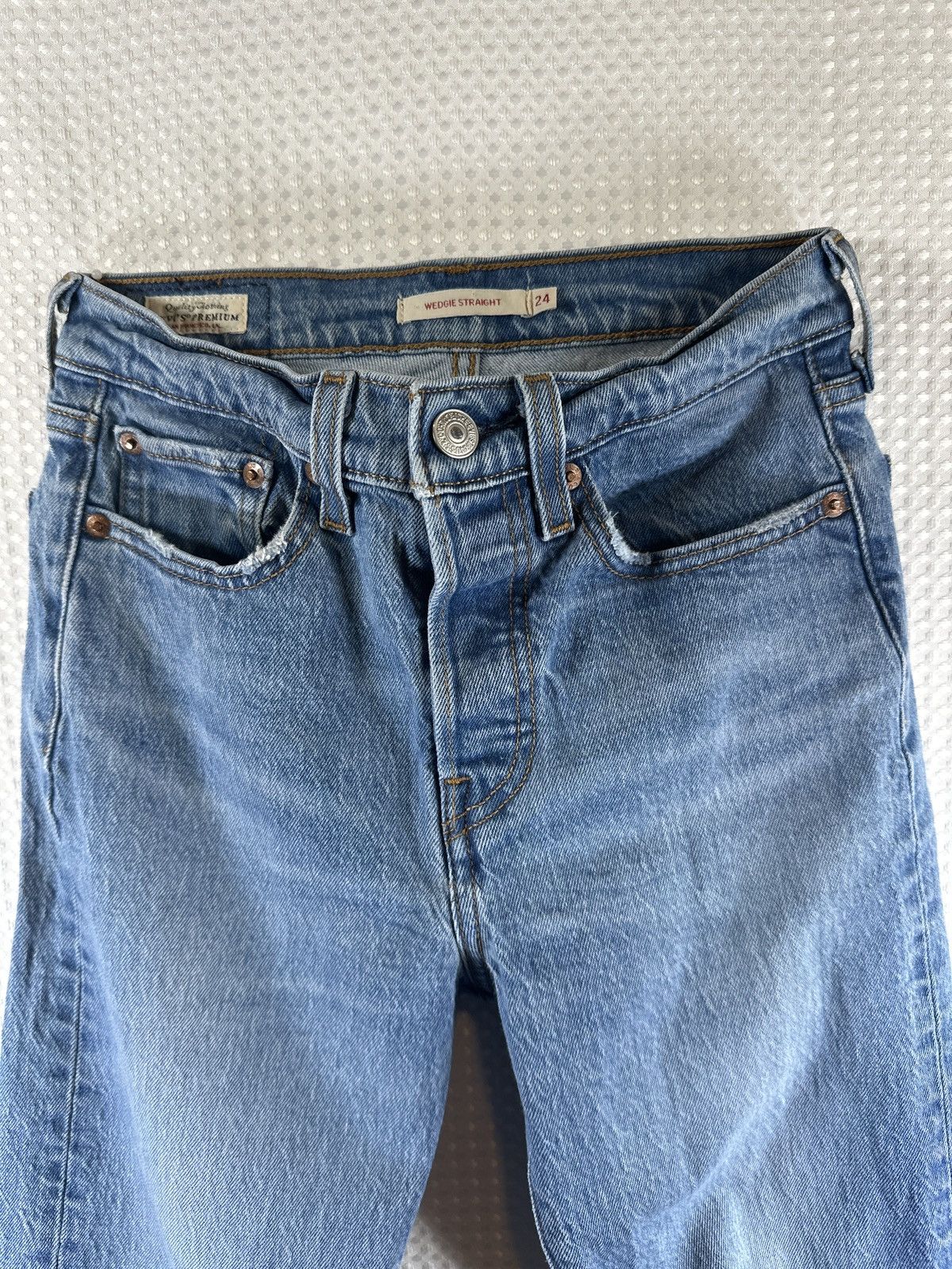 Levi's Levi’s Wedgie Straight Jeans Size 24" / US 00 / IT 34 - 4 Thumbnail