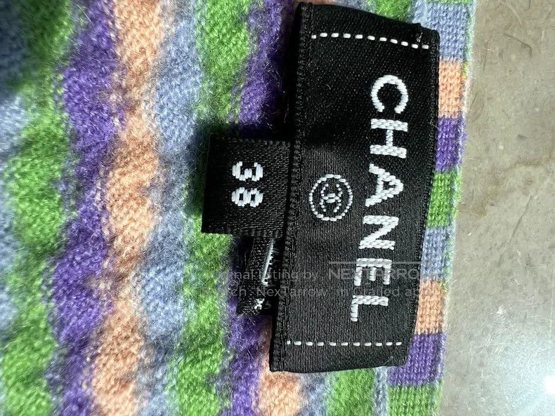 Chanel Chanel 24a purple striped suspenders Size XS / US 0-2 / IT 36-38 - 2 Thumbnail