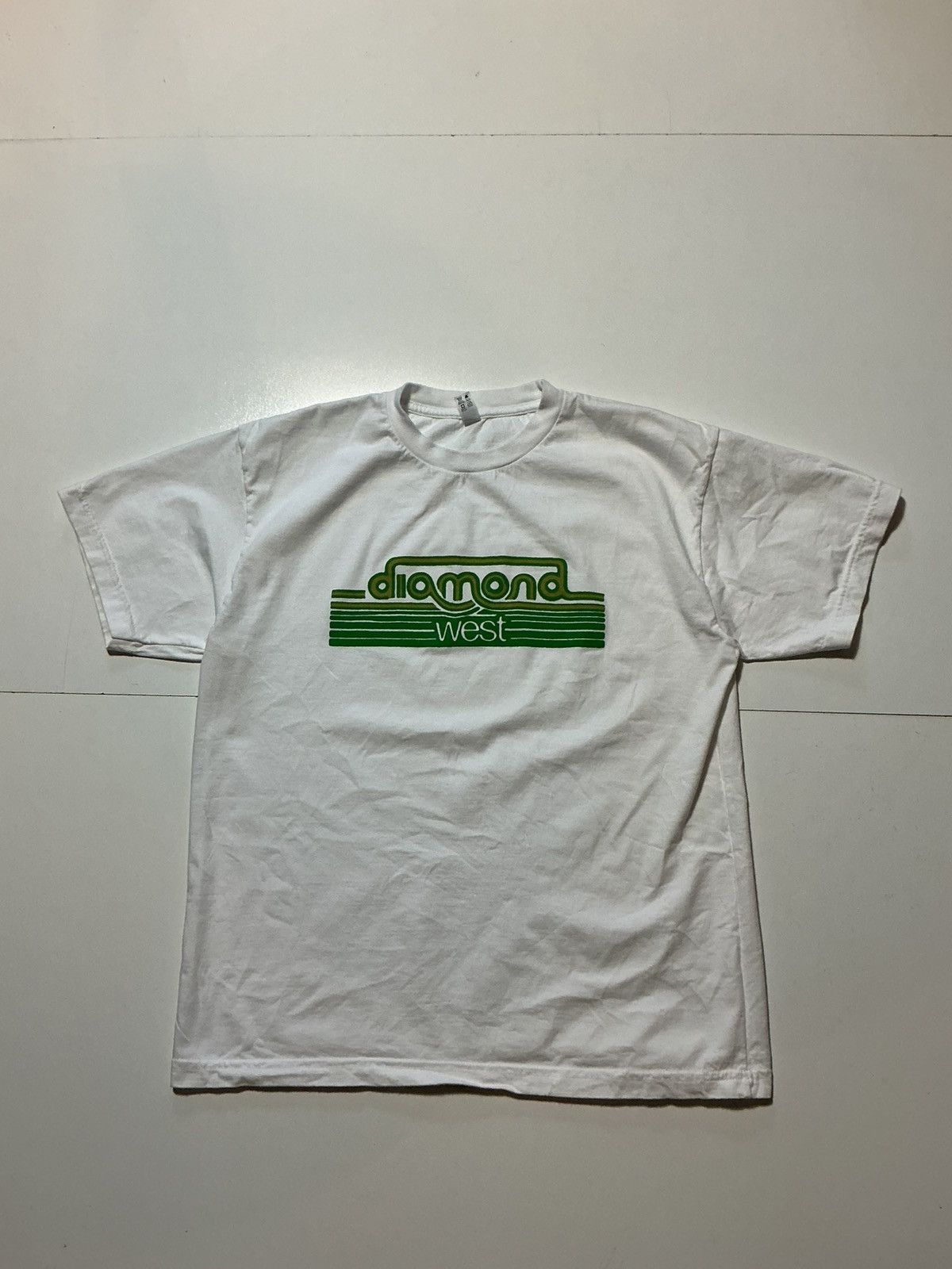Los Angeles Apparel Diamond West Records Music Sounds Graphic White S/S T-Shirt Size US L / EU 52-54 / 3 - 2 Thumbnail