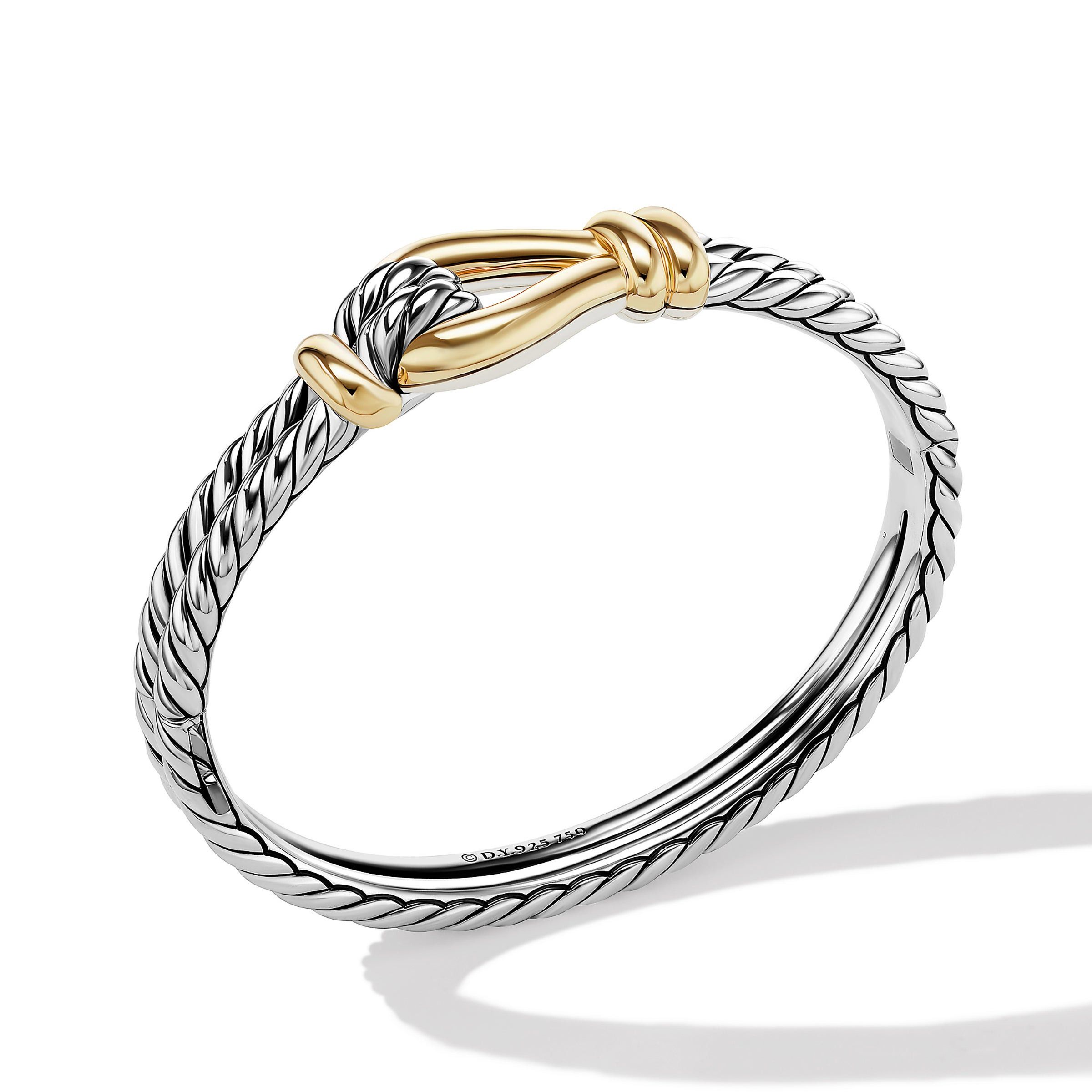 David Yurman o1w1db10325 Bracelet in Silver with 18K Yellow Gold & 16mm Size ONE SIZE - 2 Thumbnail