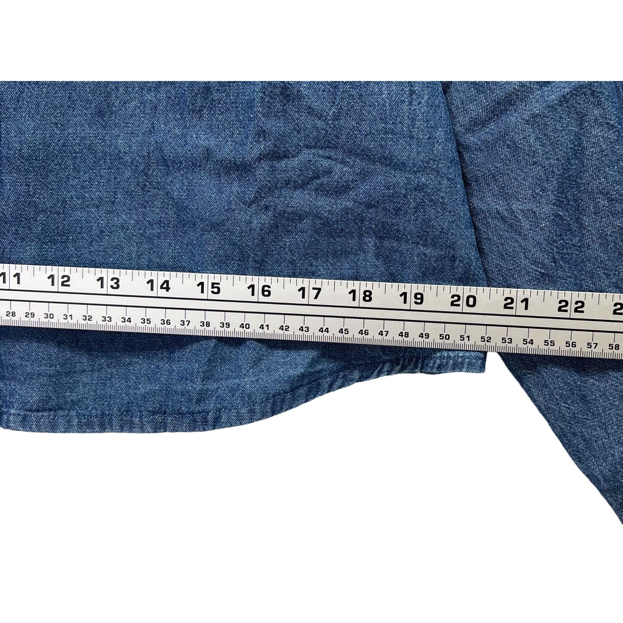 Other Sweet Envy - Women's Chambray Long Sleeve Button Down Shirt Size L / US 10 / IT 46 - 5 Thumbnail