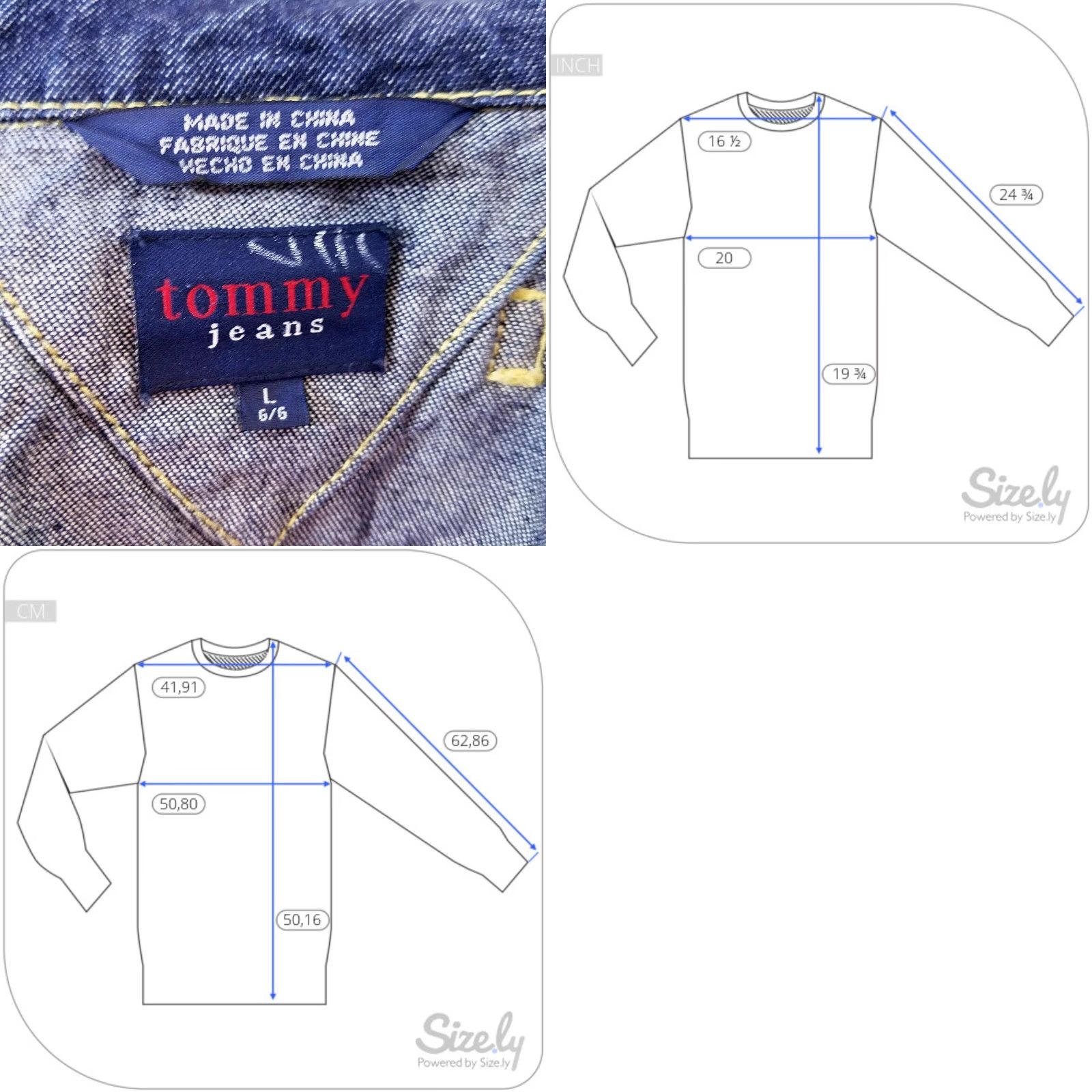 Tommy Hilfiger VINTAGE Tommy Hilfiger Jeans Jacket Denim Trucker 90s Womens Large Size Blue Denim Trucker Jacket Womens Mens Girls Size 36" / US 14 / IT 50 - 8 Thumbnail