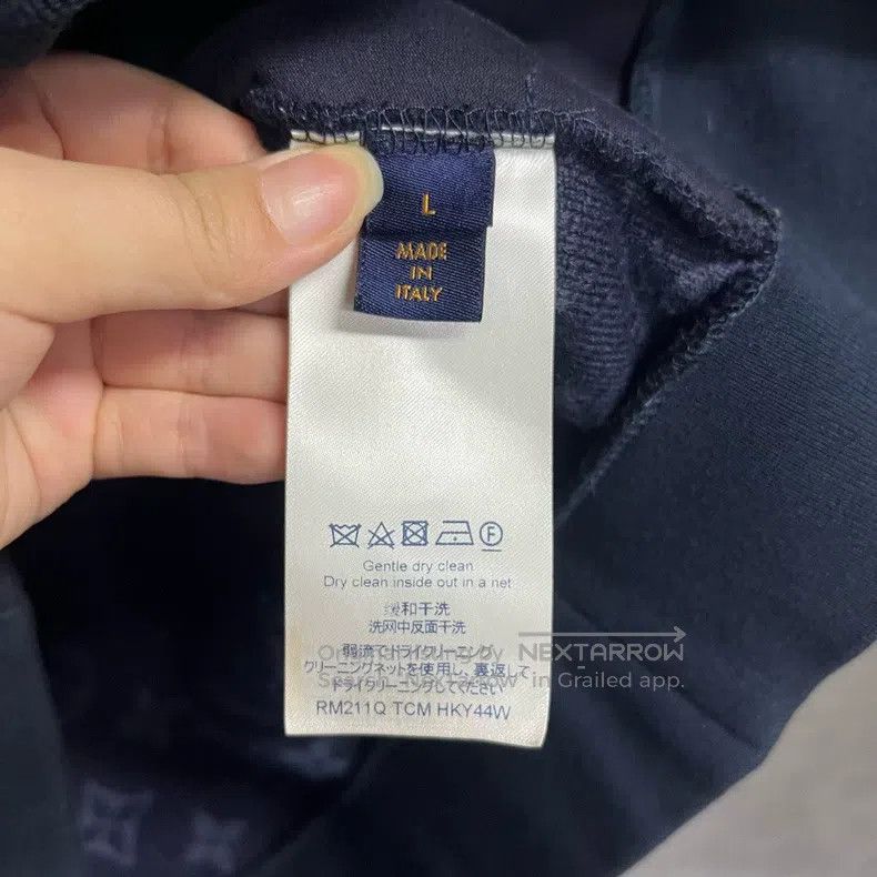 Louis Vuitton Louis Vuitton Navy full jacquard suede Logo jacket Size US L / EU 52-54 / 3 - 4 Thumbnail