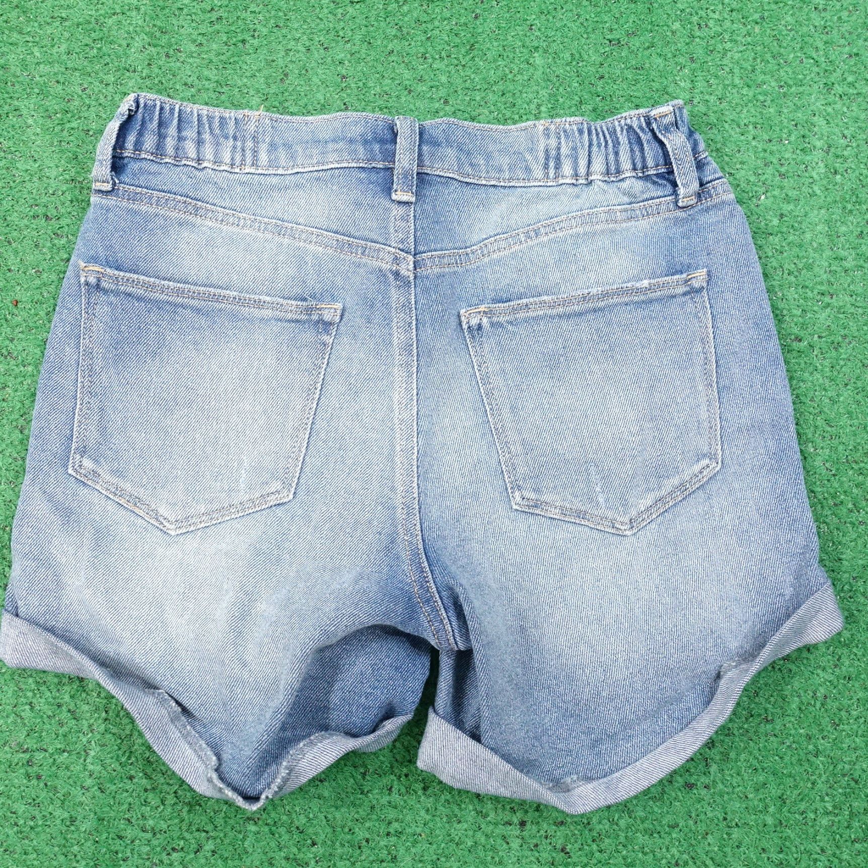 Vintage Arizona Jeans Women's High-Rise Denim Shorts Size 0 Blue Casual Summer 2020s Size 25" / US 0 / IT 36 - 4 Thumbnail