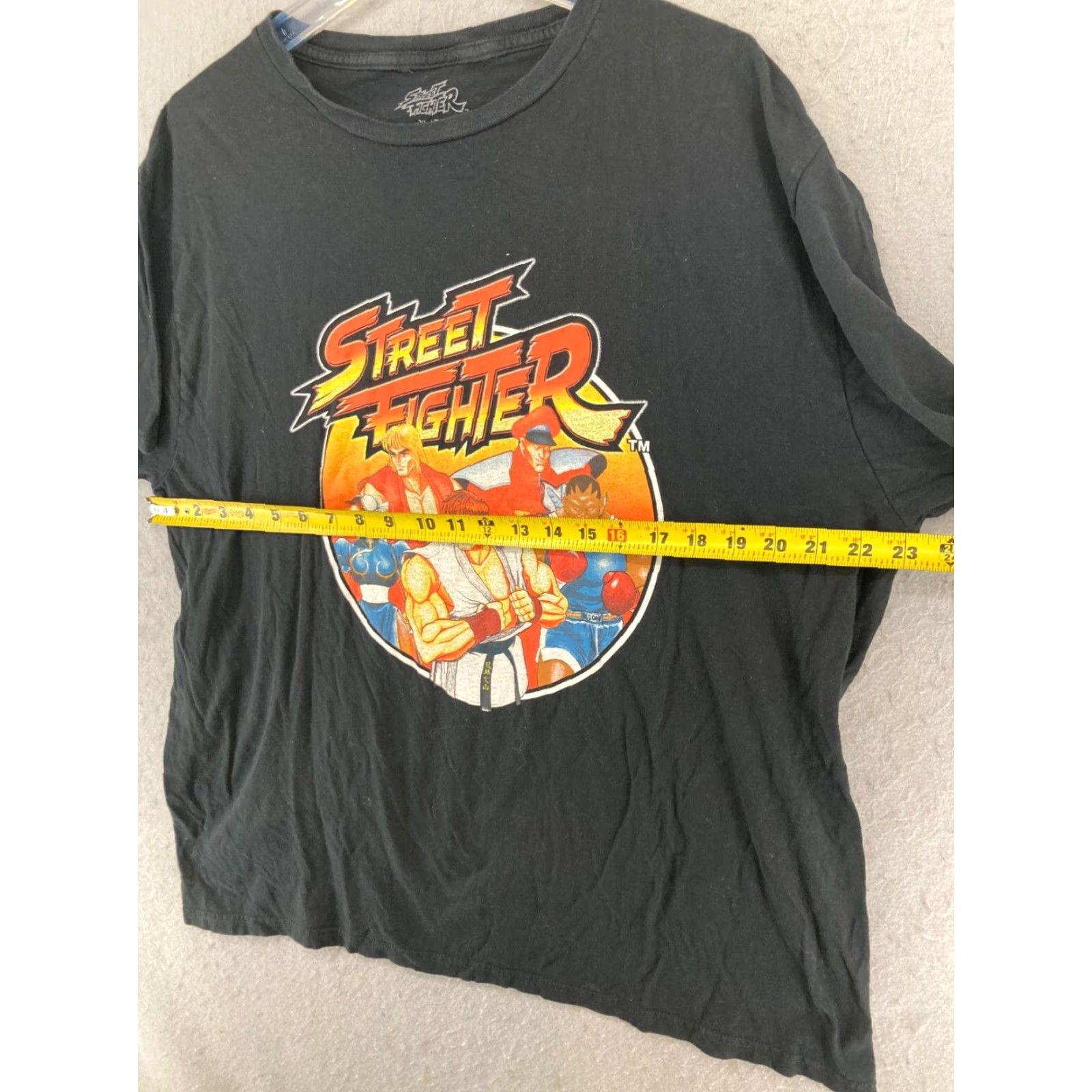 Vintage Capcom Street Fighter TShirt Mens XL Black Graphic Print Video Games Shirt Size US XL / EU 56 / 4 - 2 Thumbnail