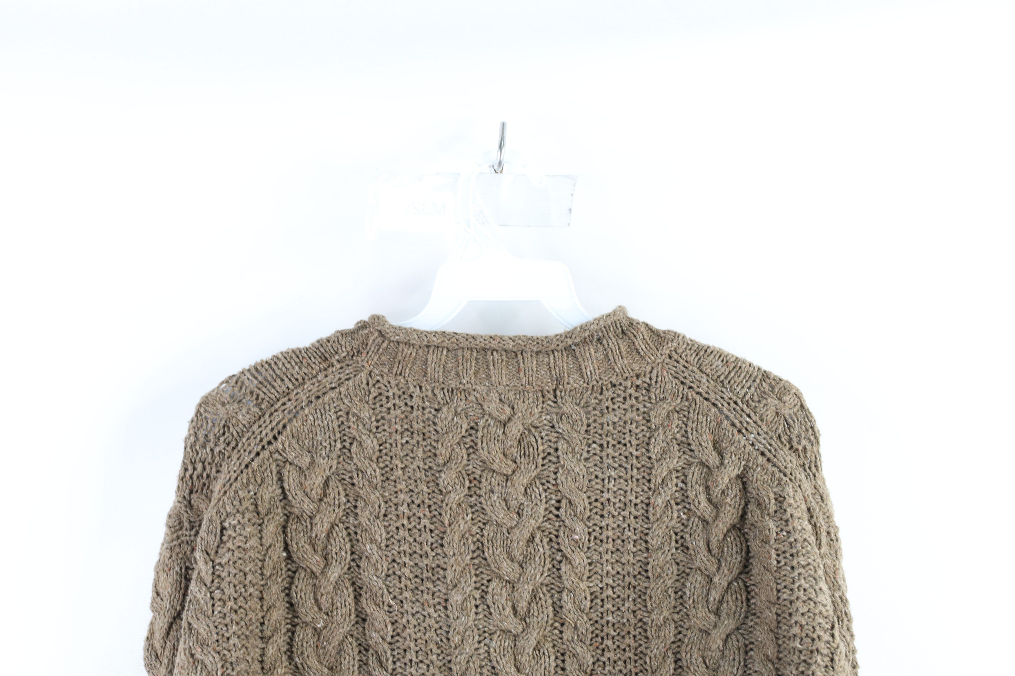 Ralph Lauren × Vintage Vintage 90s Ralph Lauren Chunky Knit Marled Sweater Brown Size US XL / EU 56 / 4 - 6 Thumbnail