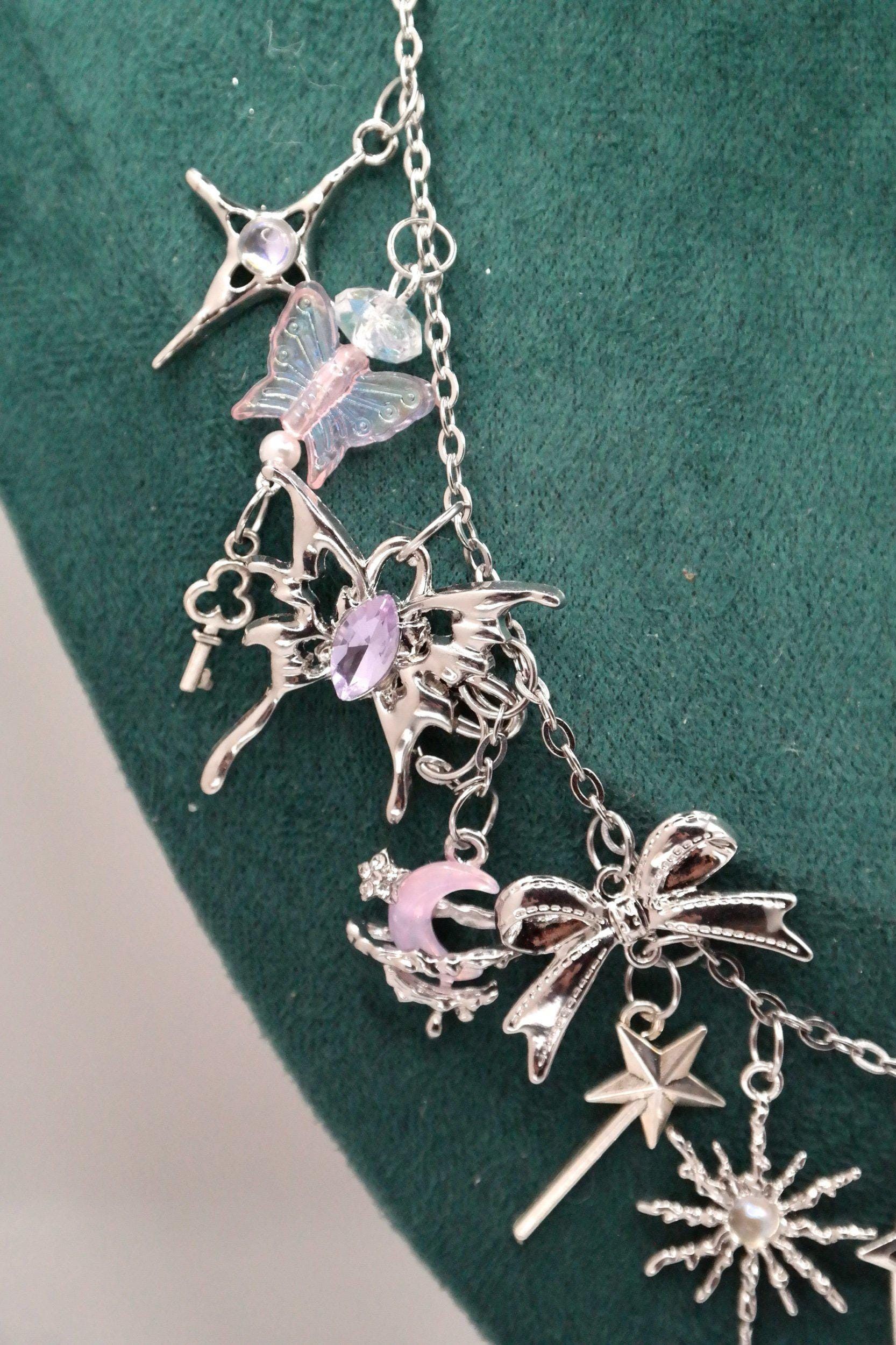 Handmade Silver Stargazer Clutter Necklace Size ONE SIZE - 6 Thumbnail