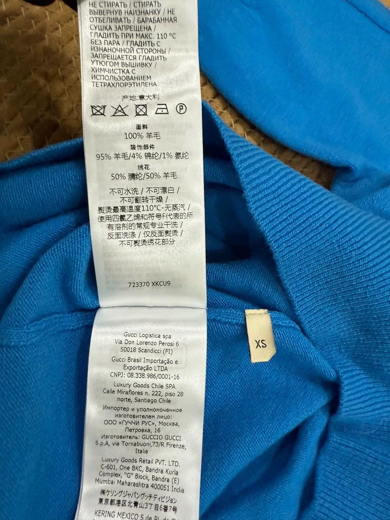 Gucci GucciAdidas co-branded blue V-neck short sleeves 2503-Nexta Size US XS / EU 42 / 0 - 7 Thumbnail