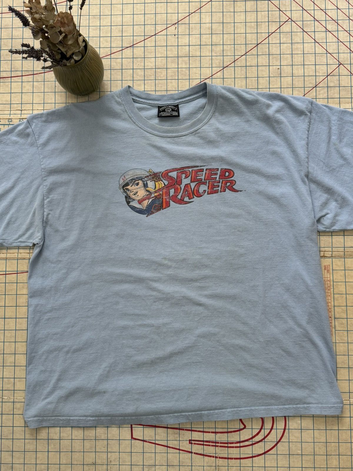 Vintage Vintage Speed Racer Graphic Tee Blue Size XXL 90’s Y2K Size US XXL / EU 58 / 5 - 4 Thumbnail