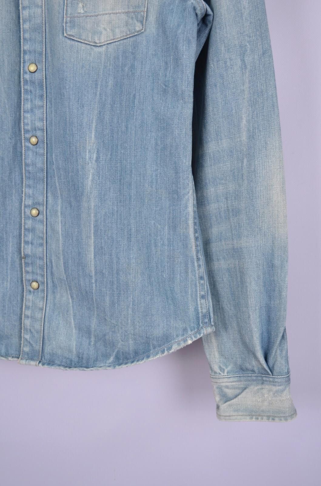 Allsaints All Saints Lou Denim Mens Shirt Long Sleeve Size S Designer Size US S / EU 44-46 / 1 - 5 Thumbnail