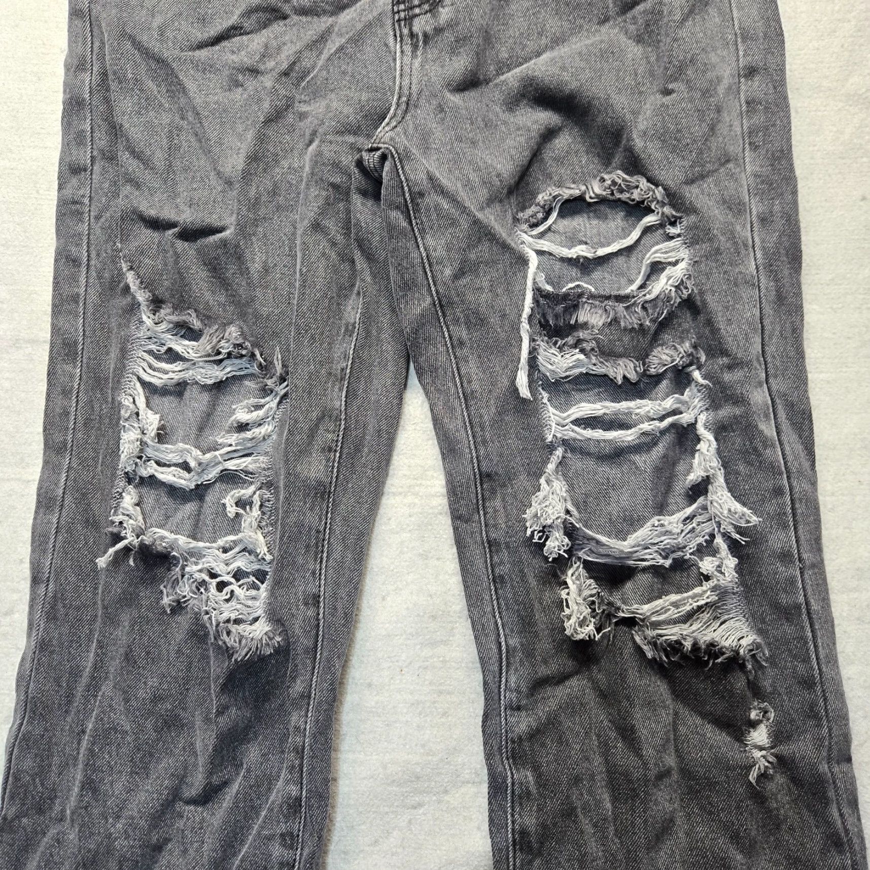 Shein SheIn Jeans Women Size L Black Skinny High Rise Distressed Stretchy Pants Size 36" / US 14 / IT 50 - 3 Thumbnail