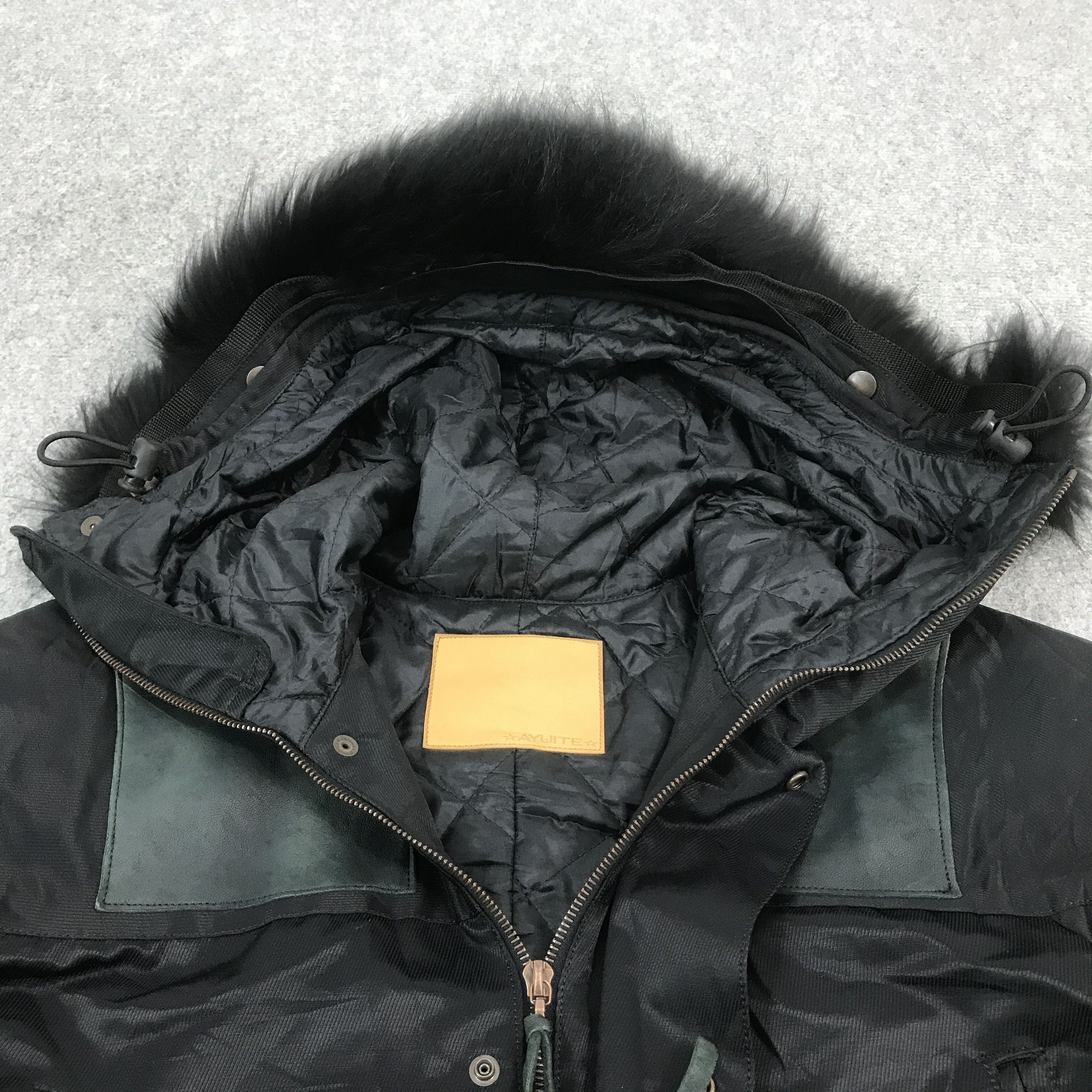 If Six Was Nine × Issey Miyake × Japanese Brand IFSIXWASNINE STYLE AYUITE LEATHER DESIGN FUR HOODIES JACKET Size US M / EU 48-50 / 2 - 8 Thumbnail