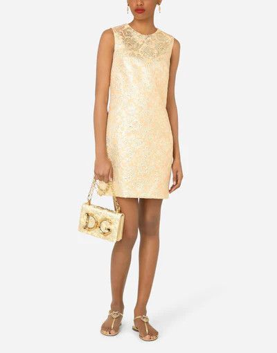 Dolce & Gabbana o1y0825 Mini Dress in Salmon Pink/Silver Size XS / US 0-2 / IT 36-38 - 6 Thumbnail