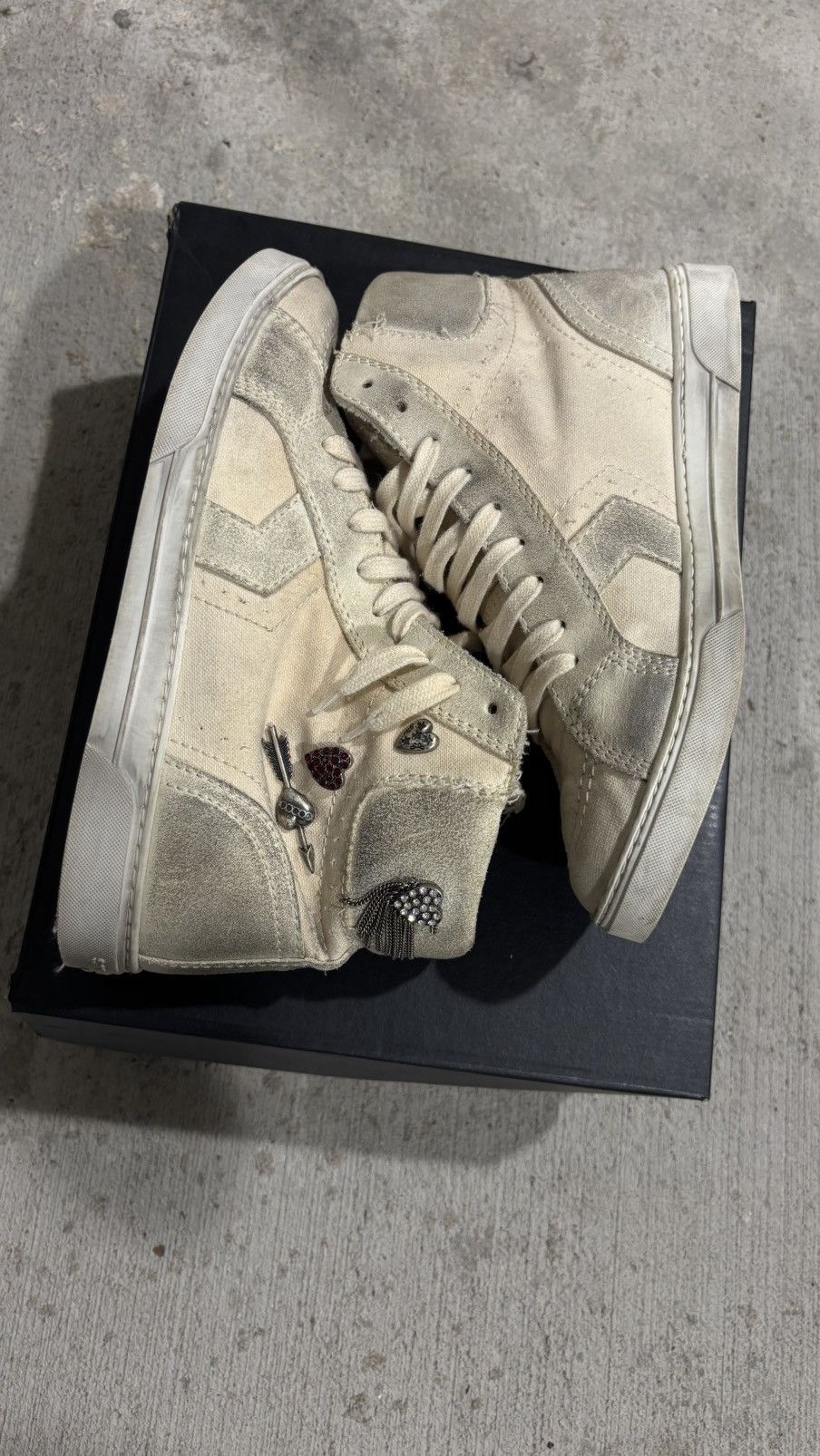 Saint Laurent Paris Saint Laurent Paris “Smoking Forever” High Top Sneaker Size US 5.5 / EU 38 - 4 Thumbnail