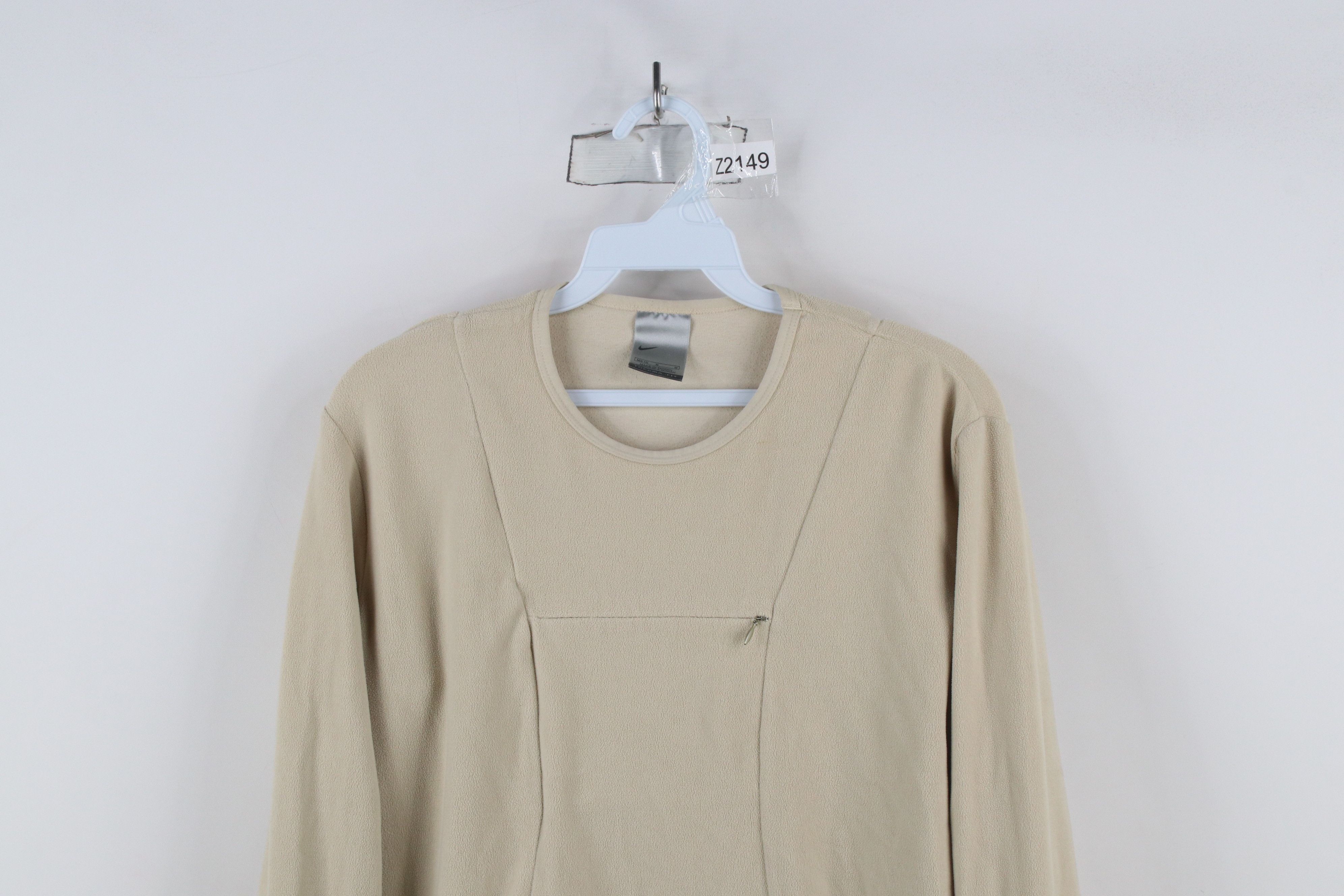 Nike × Vintage Vintage Y2K Nike Scott Mini Swoosh Monochrome Fleece Sweater Size M / US 6-8 / IT 42-44 - 2 Thumbnail