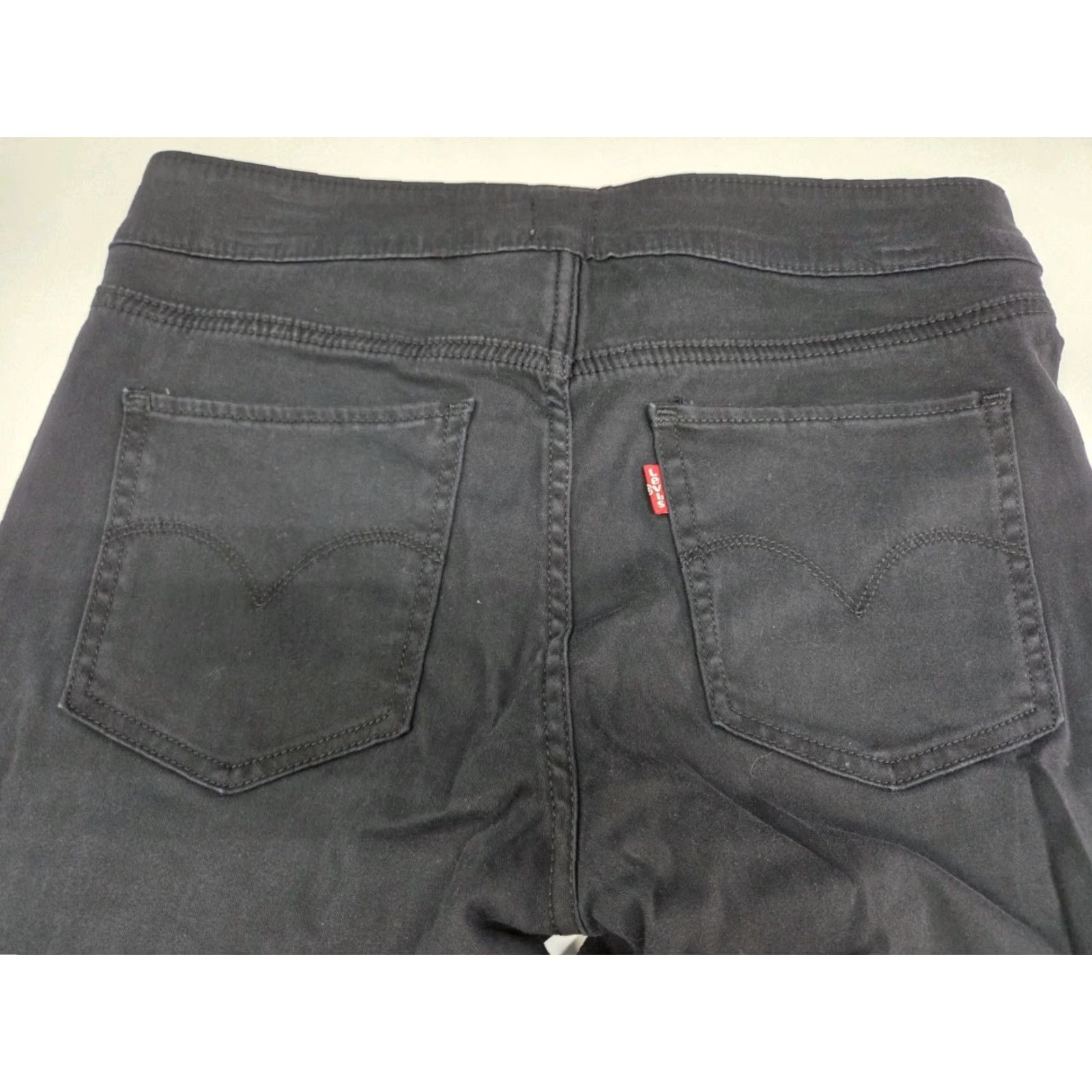 Levi's Levi's New On The Move Womens Skinny Jeans Black 29/28" Denim Zip 511 Slim Pockets Logo Size 29" - 6 Thumbnail