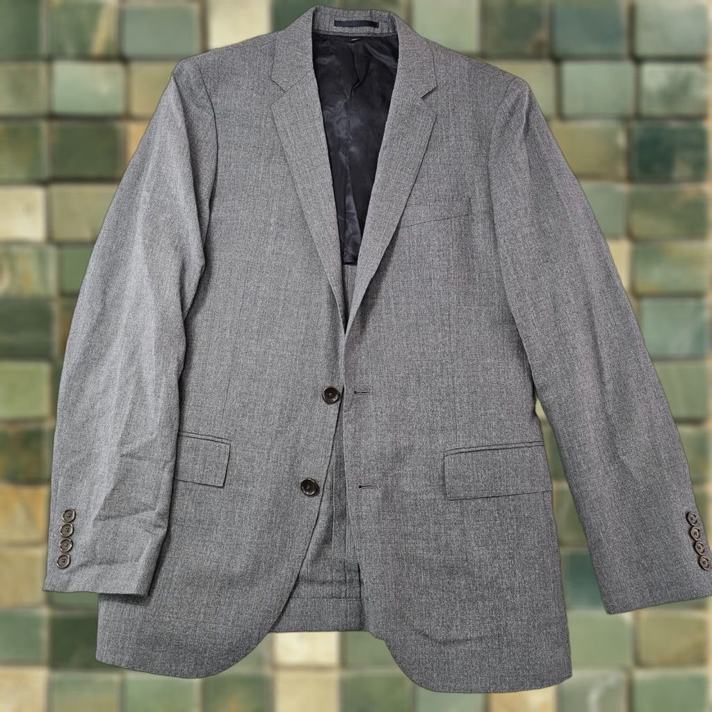 J.Crew J. Crew Blazer Mens 38R Gray Wool Tollegno 1900 Ludlow Traveler Suit Jacket Size 38R - 1 Thumbnail