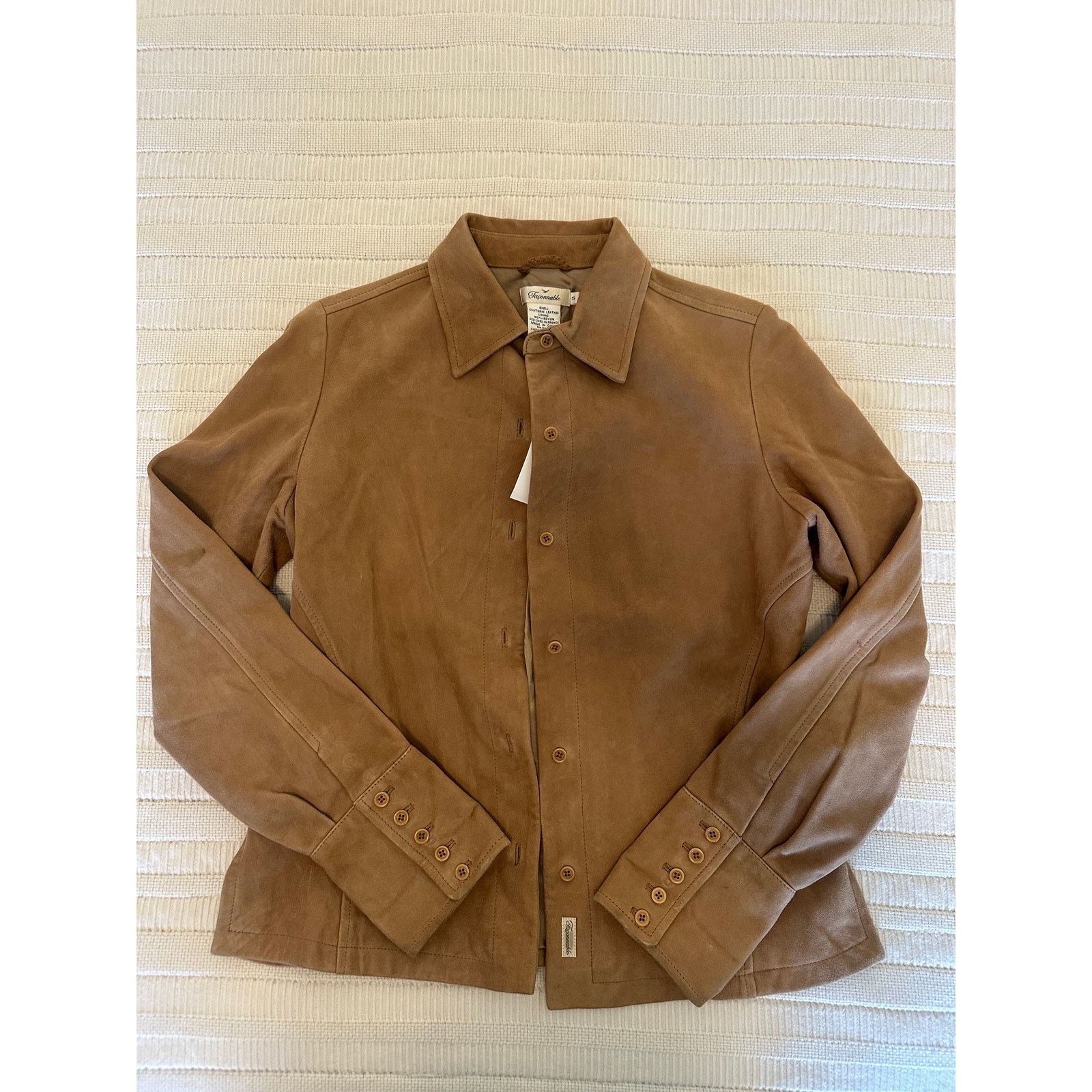 Faconnable Façonnable S Goatskin Leather Jacket Size S / US 4 / IT 40 - 1 Thumbnail