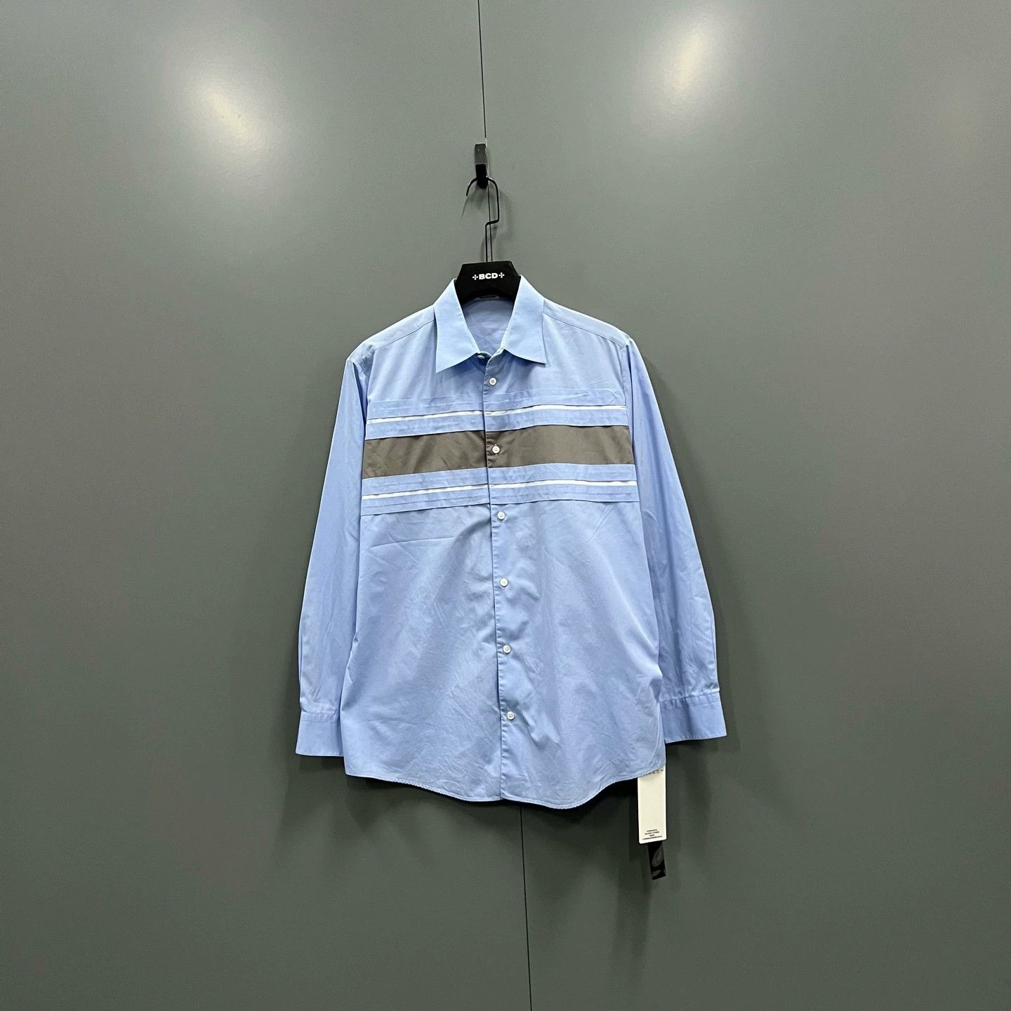 Hermes HERMES Light Blue Paneled Shirt - dmc Size US M / EU 48-50 / 2 - 1 Thumbnail