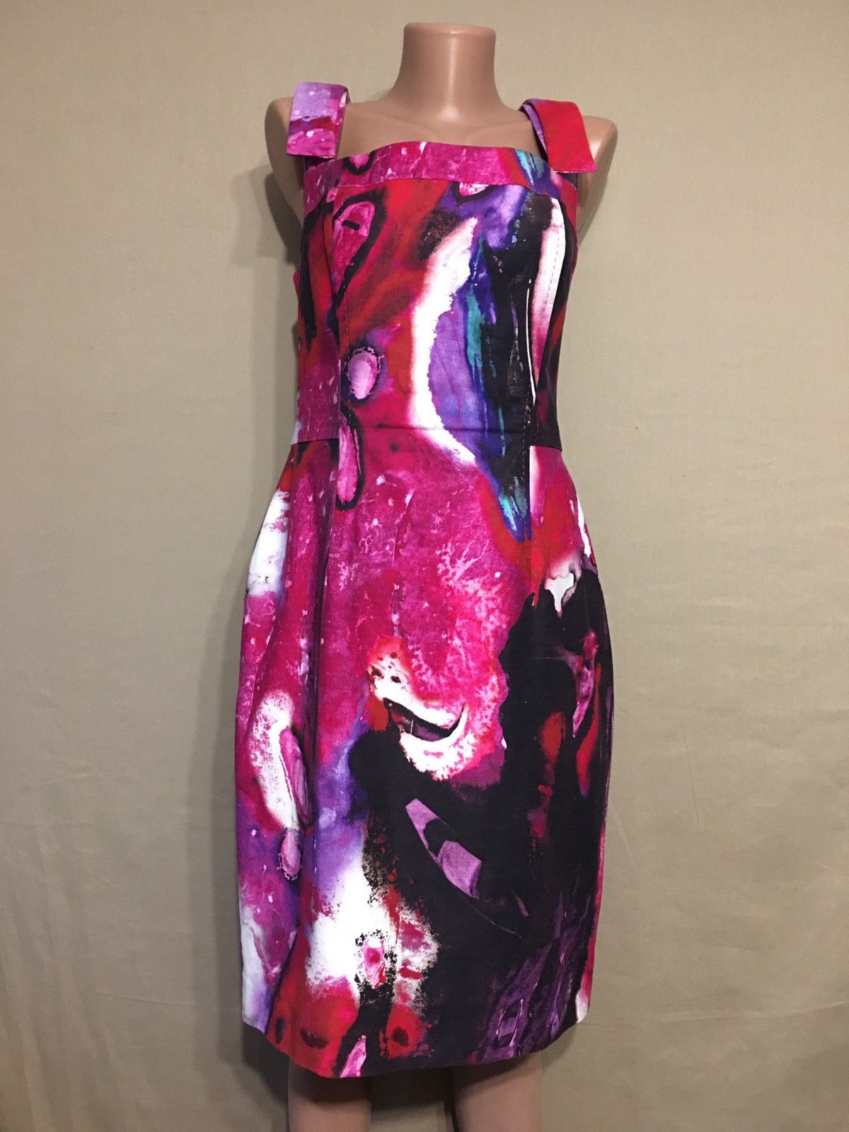 Escada ESCADA Delphi Fantasy Cotton Dress Size EU 38 Size S / US 4 / IT 40 - 1 Thumbnail