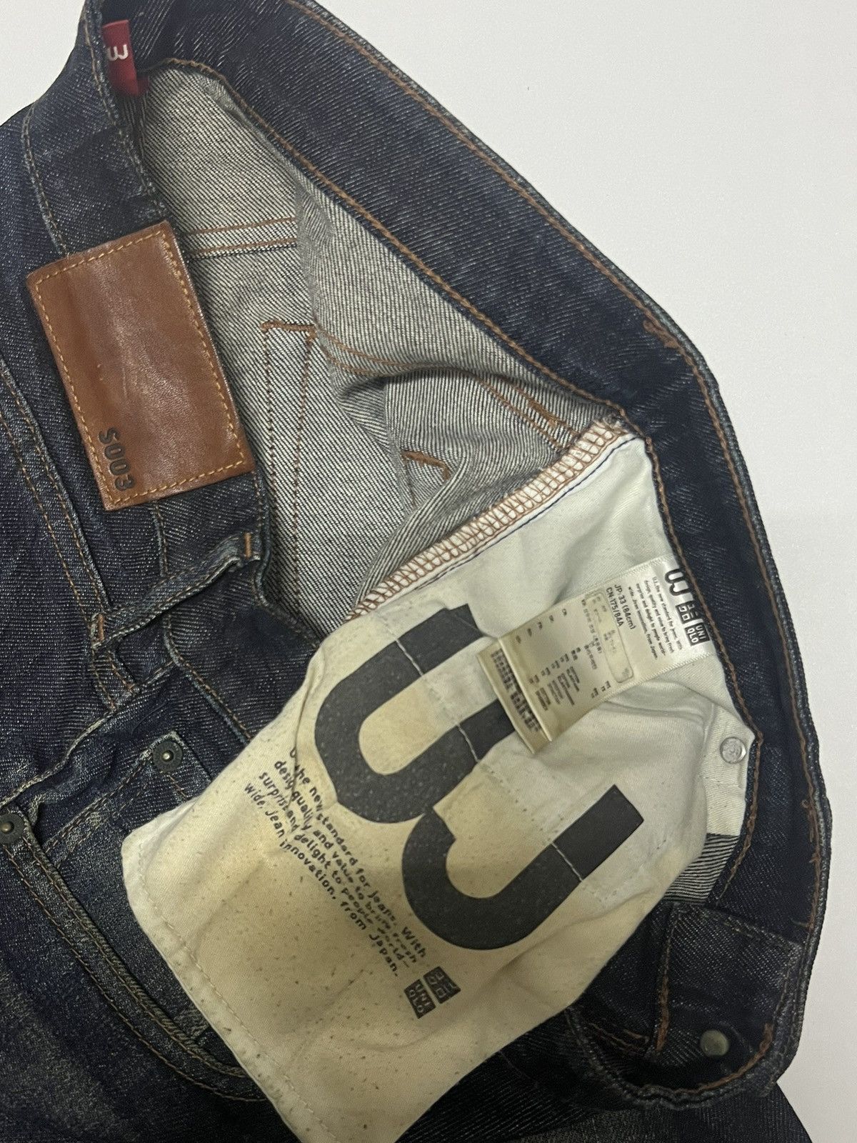 Uniqlo Uniqlo UJ Dark Blue Wash Distressed Denim Size US 34 / EU 50 - 8 Thumbnail