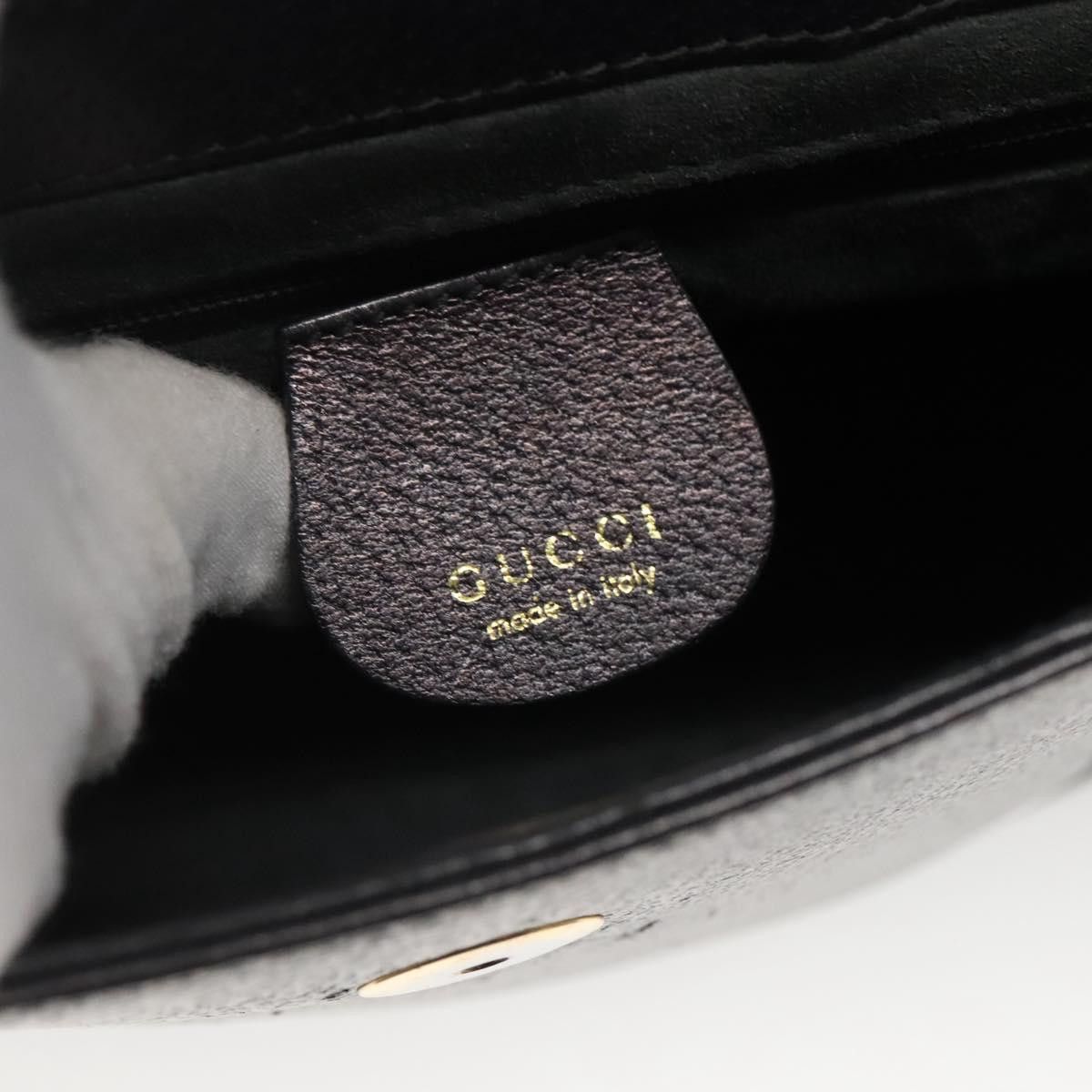 Gucci GUCCI Bamboo Hand Bag Leather Gold Charcoal Gray 001 3444 Size ONE SIZE - 14 Thumbnail