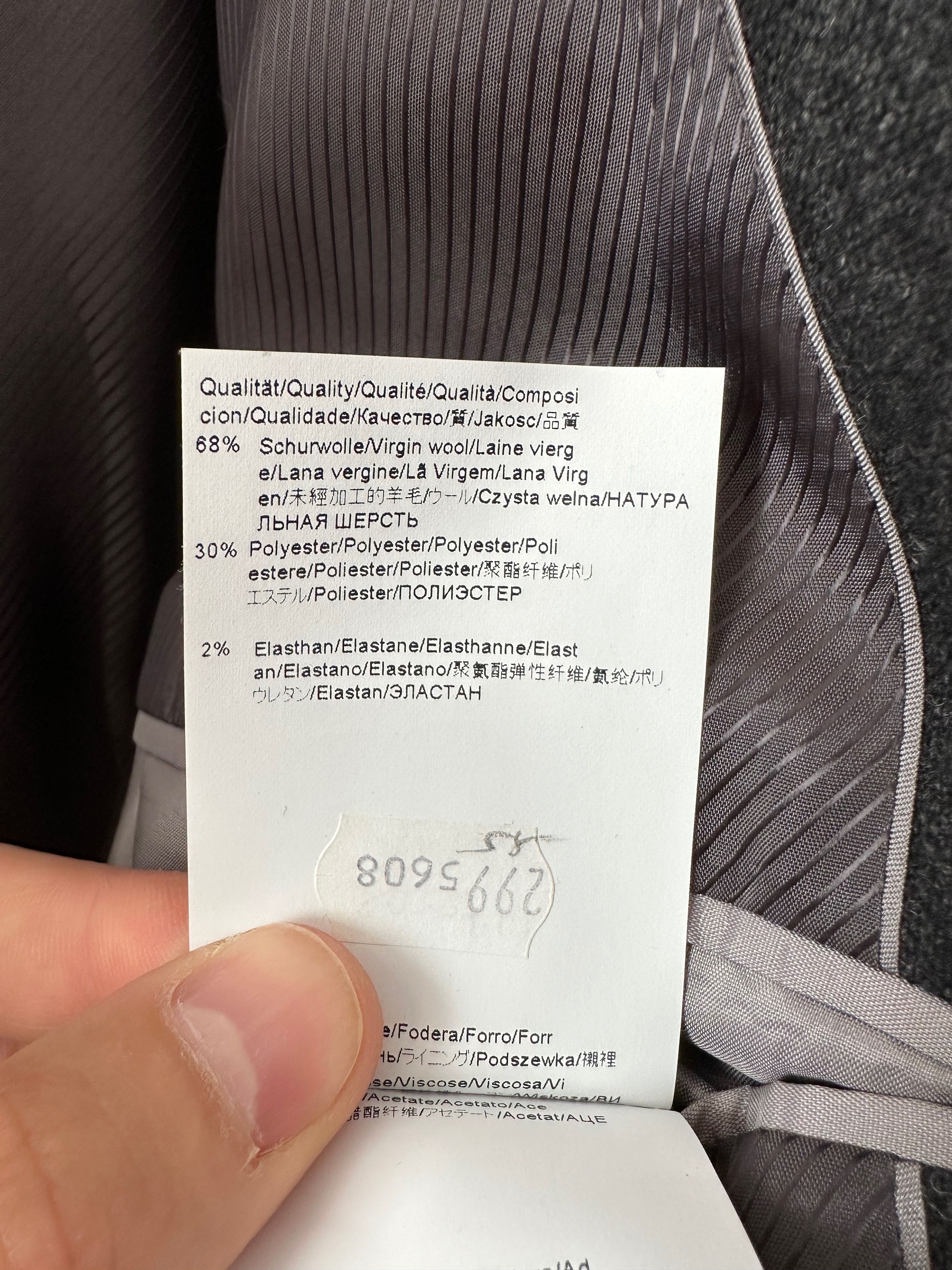 Hugo Boss Hugo Boss The Smith 9_1 stretch check WOOL blazer Size 46R - 9 Thumbnail