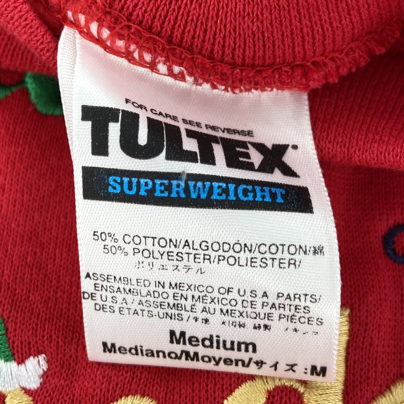 Tultex VINTAGE Tultex Christmas Shirt Womens Adult M Red Candy Cane Sweater 1990s Christmas Womens Size M / US 6-8 / IT 42-44 - 5 Thumbnail