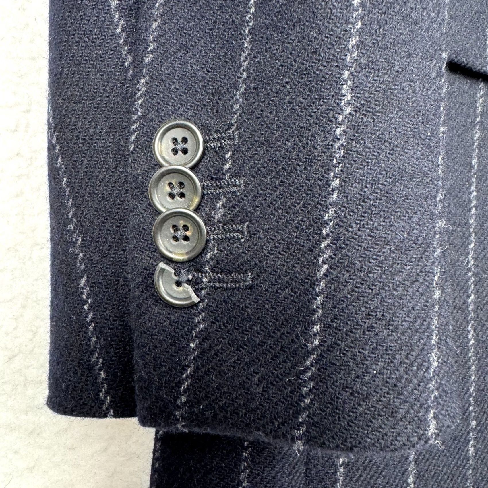 Banana Republic Banana Republic Mens Blazer Navy Blue Wool 36R 2 Piece Notch Lapel Slim Fit Coat Jacket/Coat Size 36R - 4 Thumbnail