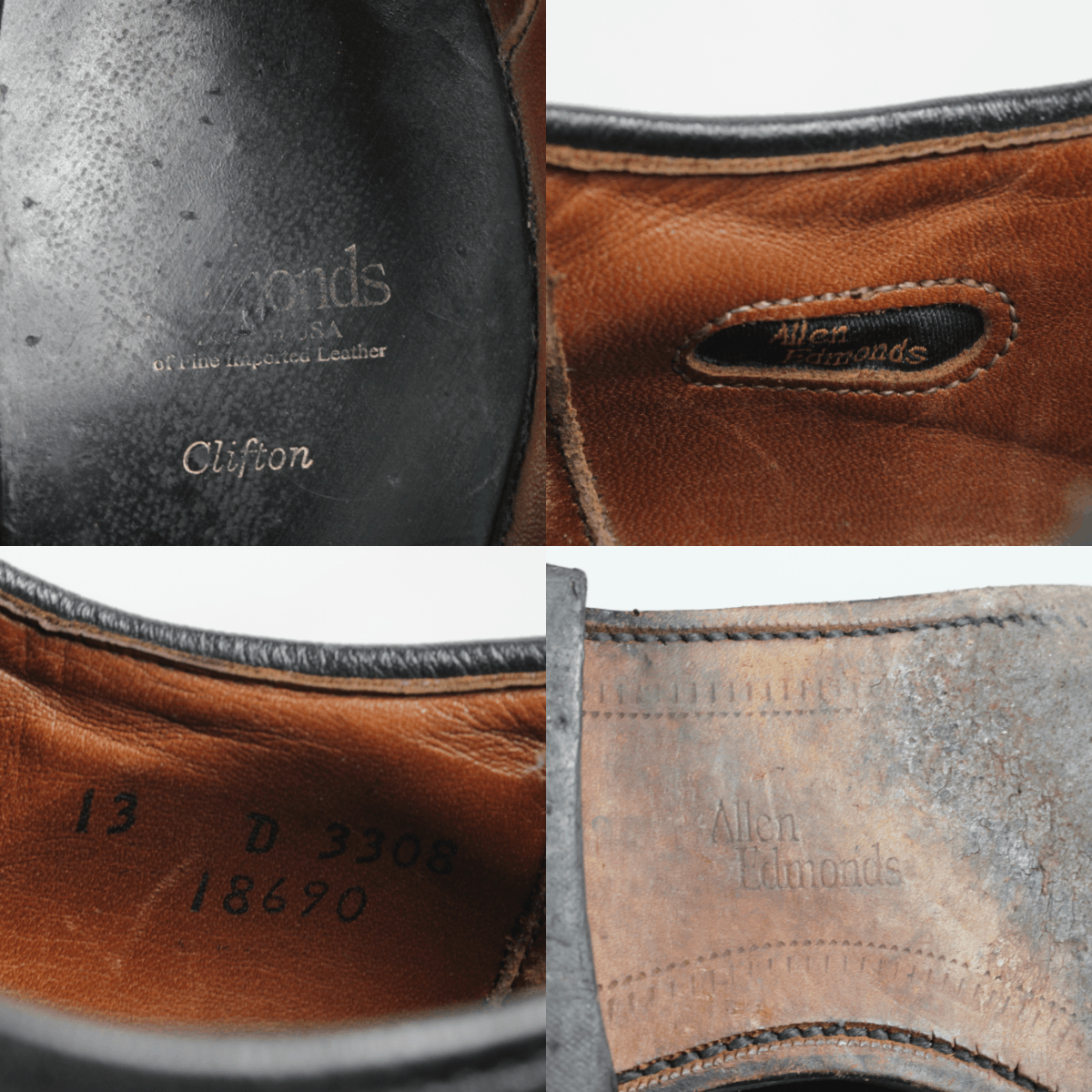 Allen Edmonds Clifton Cap Toe Derby Made in USA Size US 13 / EU 46 - 16 Thumbnail