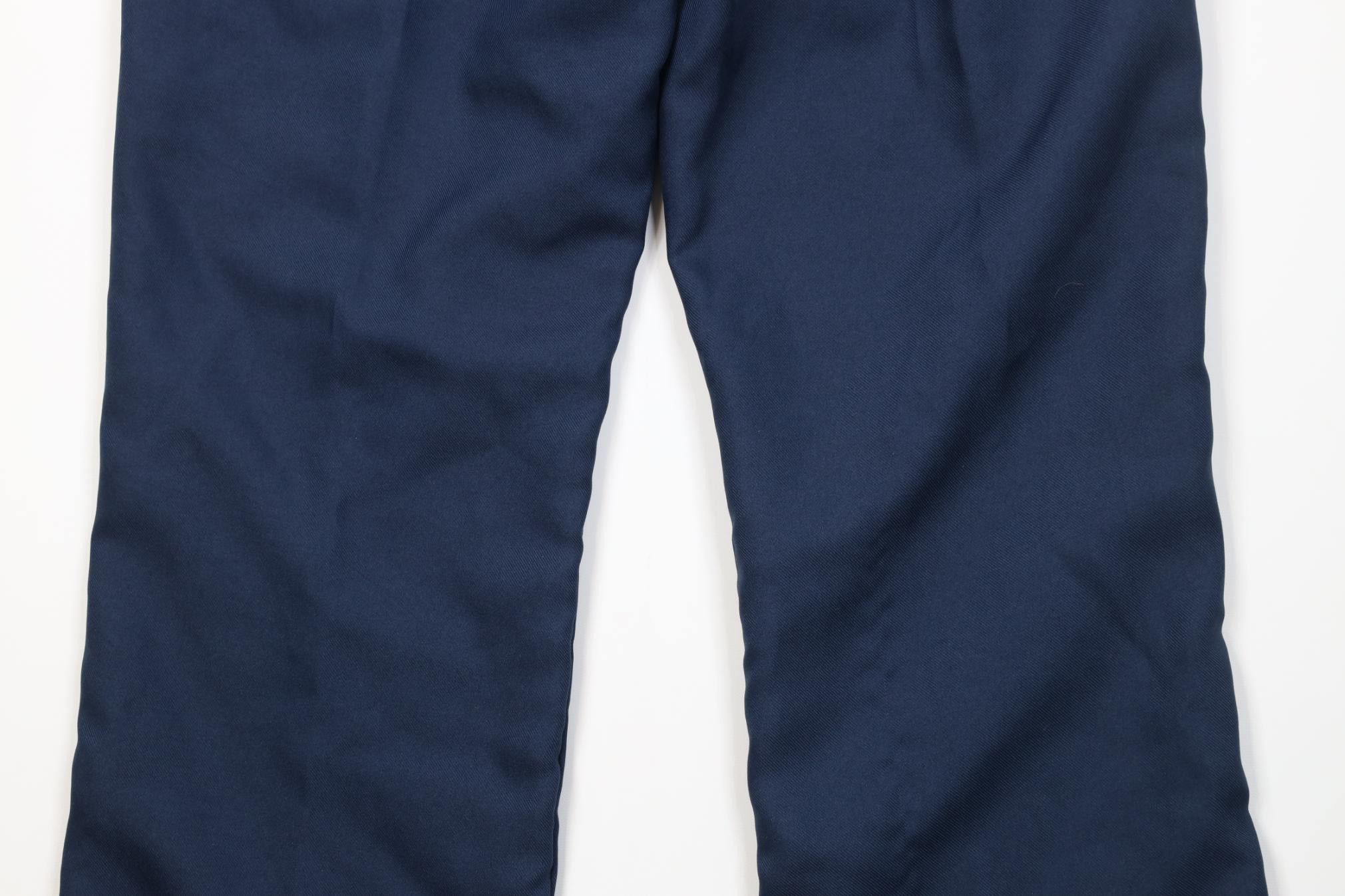 Vintage Vintage 70s Streetwear Lined Knit Wide Leg Chino Pants Blue Size US 36 / EU 52 - 13 Thumbnail