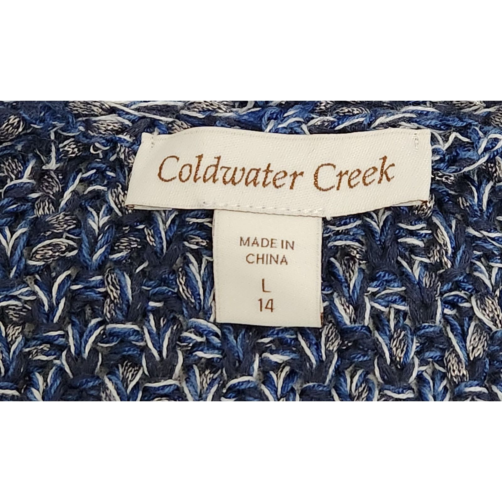 Other Coldwater Creek Blue Silver Dipped Cardigan Sweater Large Size L / US 10 / IT 46 - 4 Thumbnail