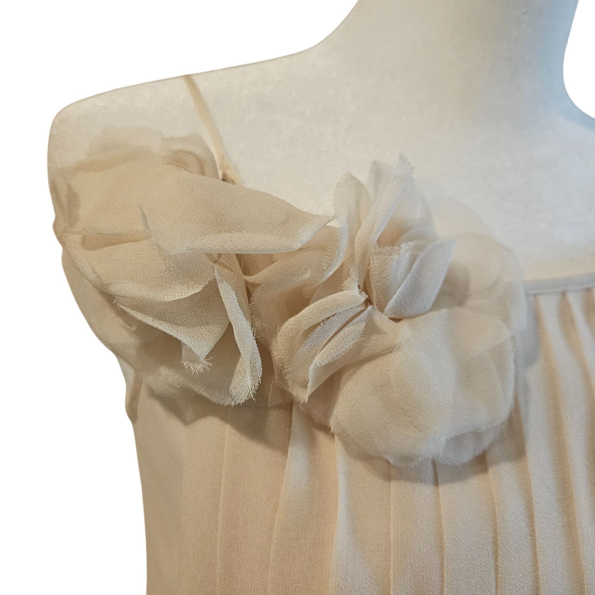 Laundry by Shelli Segal Laundry Ivory 0 Silk Midi Dress – Romantic Core Bridalcor Size XS / US 0-2 / IT 36-38 - 5 Thumbnail