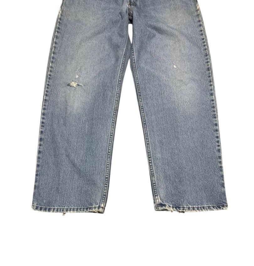 Levi's Vintage Levis 550 Relaxed Fit Faded Blue Jeans Size US 35 - 2 Thumbnail