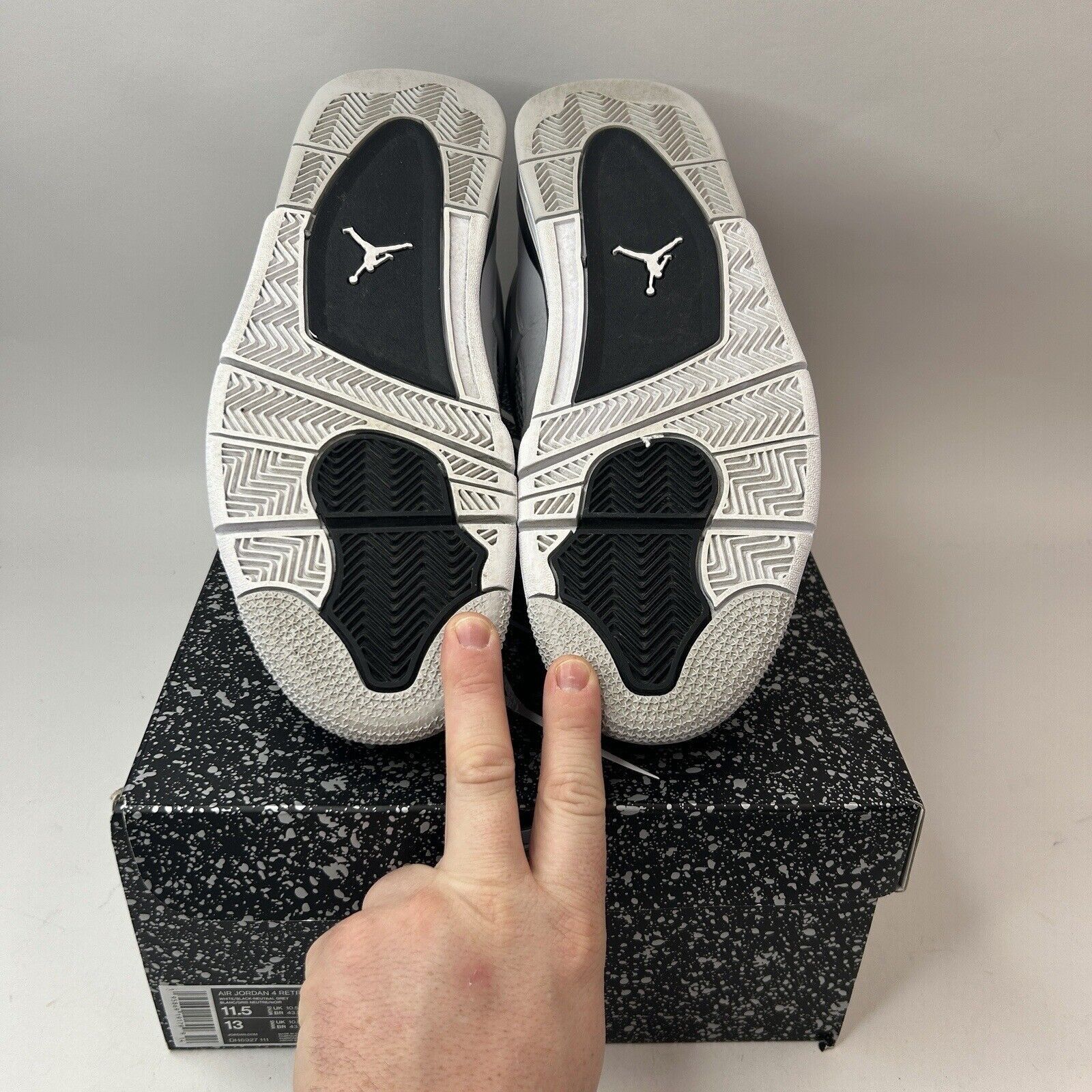 Jordan Brand Nike Air Jordan 4 Retro “Military Black White Grey” 2023 Size US 11.5 / EU 44-45 - 7 Thumbnail