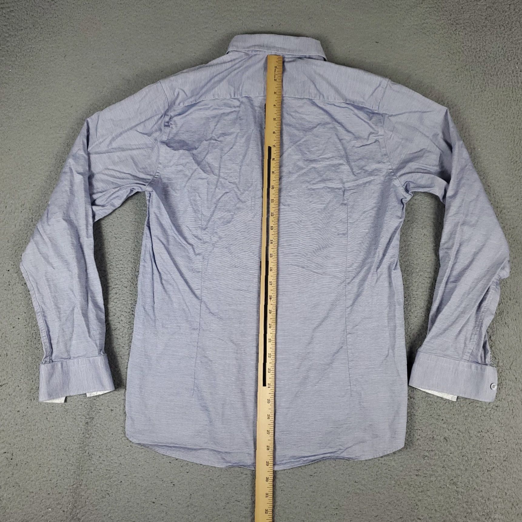 Ted Baker VINTAGE None Shirt Men Size 16 Blue Dress Button Up Long Sleeve Business Casual Formal Wedding Size 42R - 3 Thumbnail