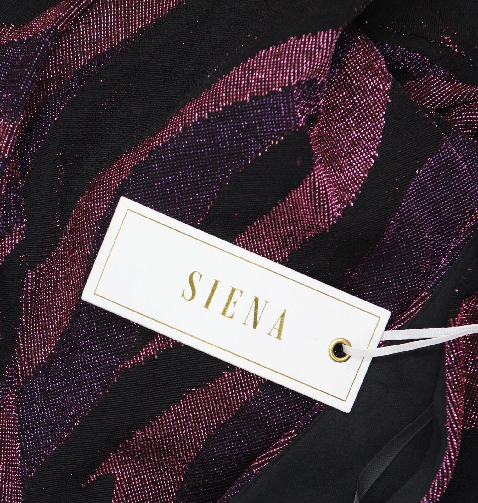 Signal Sport Nwt Siena Womens Long-sleeve Dress Satn1869 Purple Multi 10 Size L / US 10 / IT 46 - 3 Thumbnail