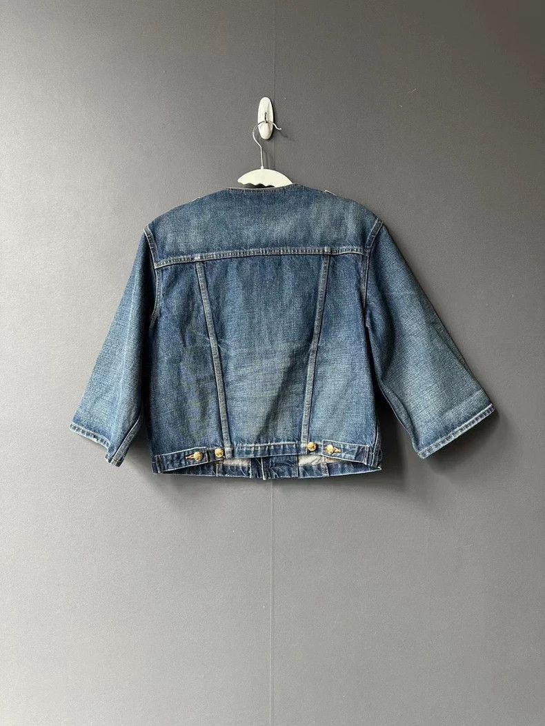 Celine Celine Short Denim Jacket with Gold Buttons Size US M / EU 48-50 / 2 - 2 Thumbnail