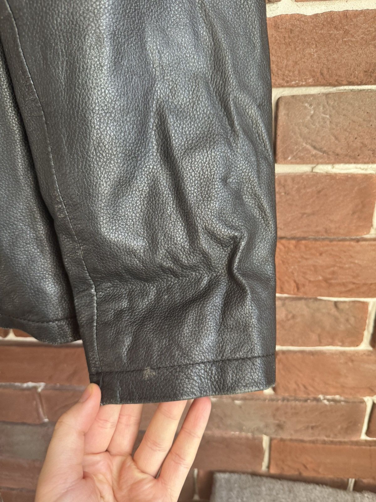 Leather Vintage Genuine Real Leather Jacket High Quality Rock Punk Size US M / EU 48-50 / 2 - 6 Thumbnail