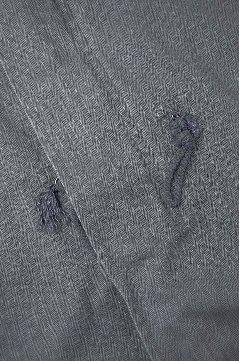 Evisu EVISU Donna Grey Herringbone Parka Faux Fur Hood - Size L Size L / US 10 / IT 46 - 6 Thumbnail