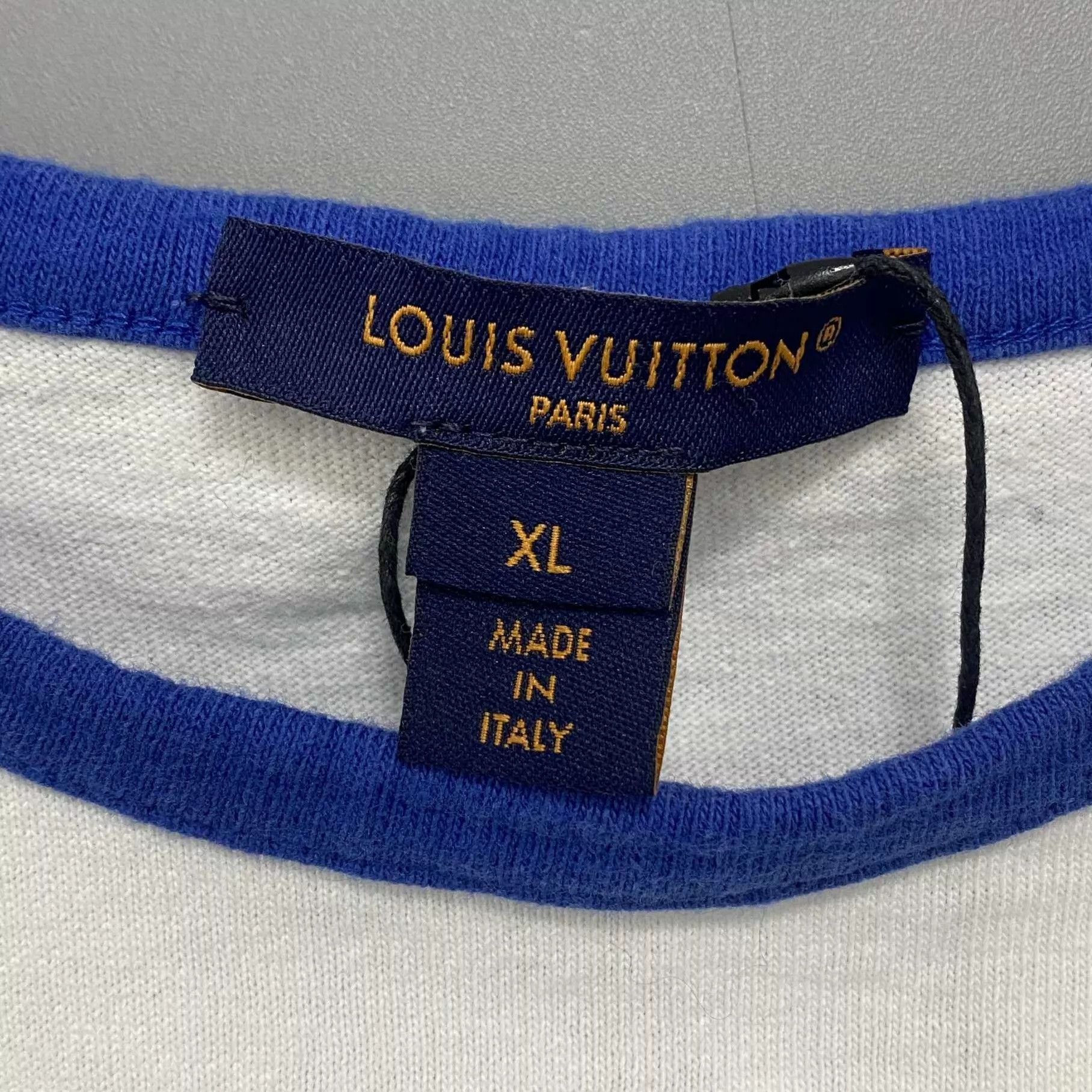 Louis Vuitton LV Flocked Logo Striped Short Sleeve Tee 95 New XL Size XL / US 12-14 / IT 48-50 - 5 Thumbnail