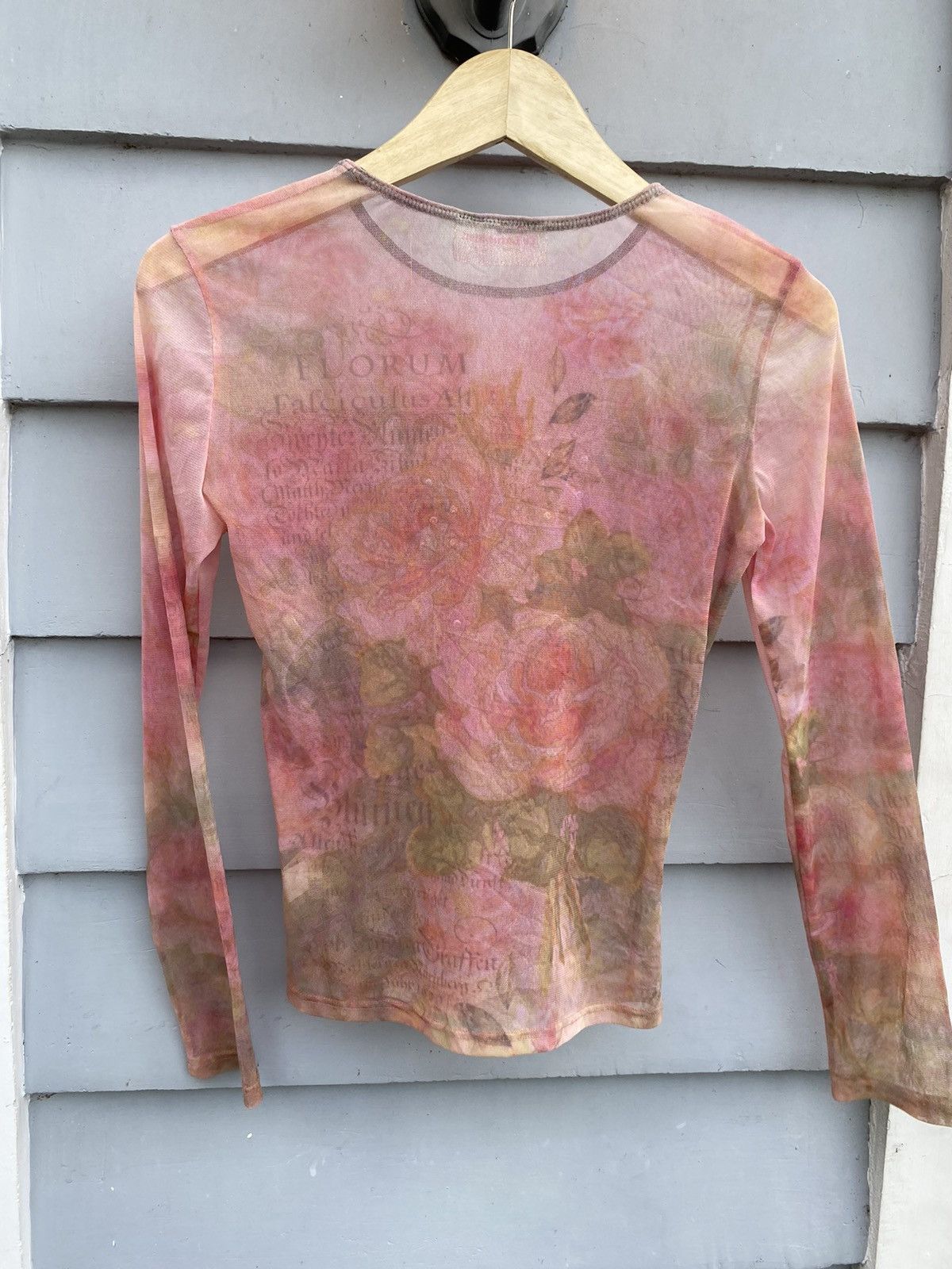 If Six Was Nine La Lotus Bleu Rose Poem Sheer Top Jean Paul Gaultier Style Size US M / EU 48-50 / 2 - 13 Thumbnail