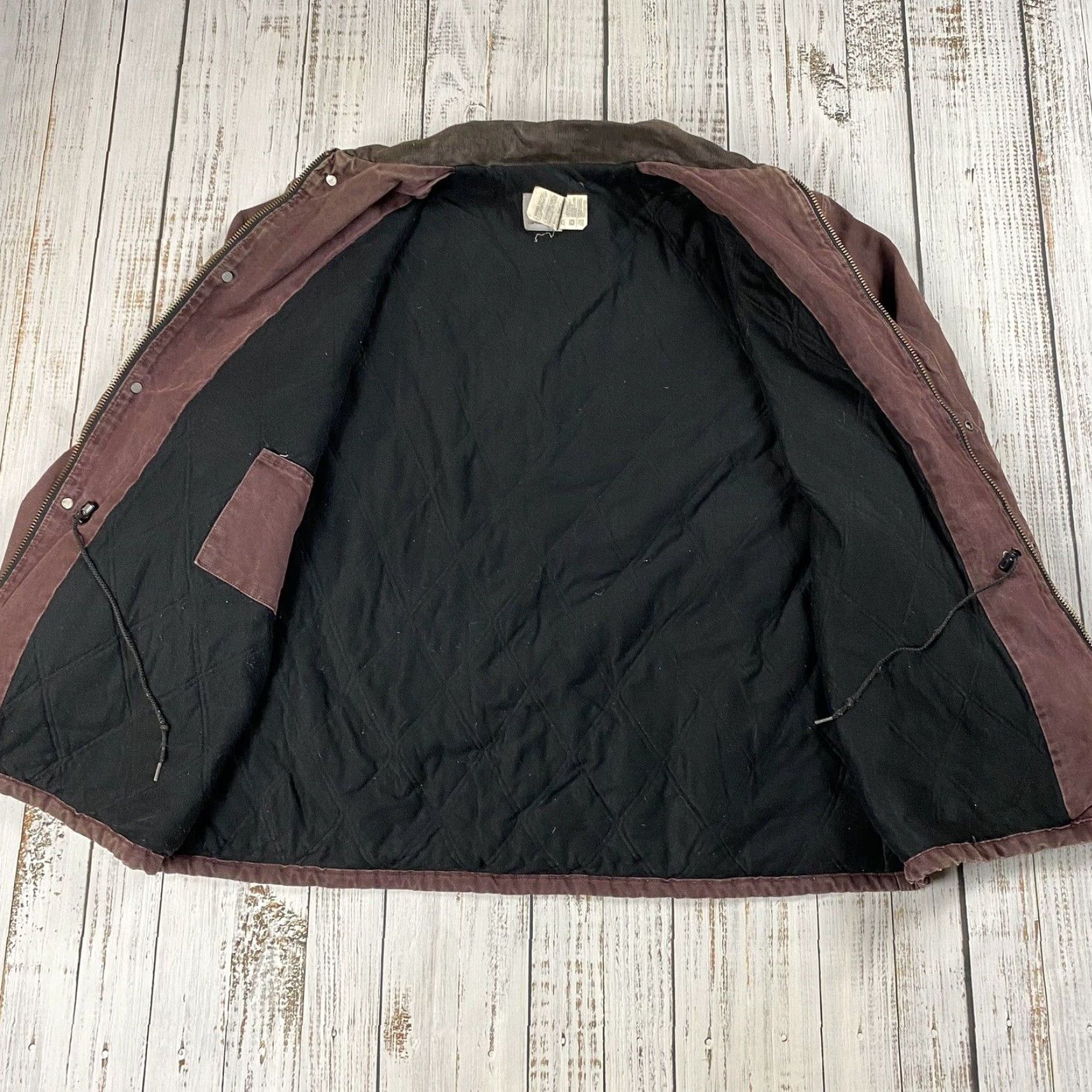 Carhartt VTG Carhartt Jacket 2XL 2XL Mens Brown Quilted Long Coat Workwear Chore Barn C08 1998 90s Reg Cotton Canvas Zip Snap Size US XXL / EU 58 / 5 - 6 Thumbnail